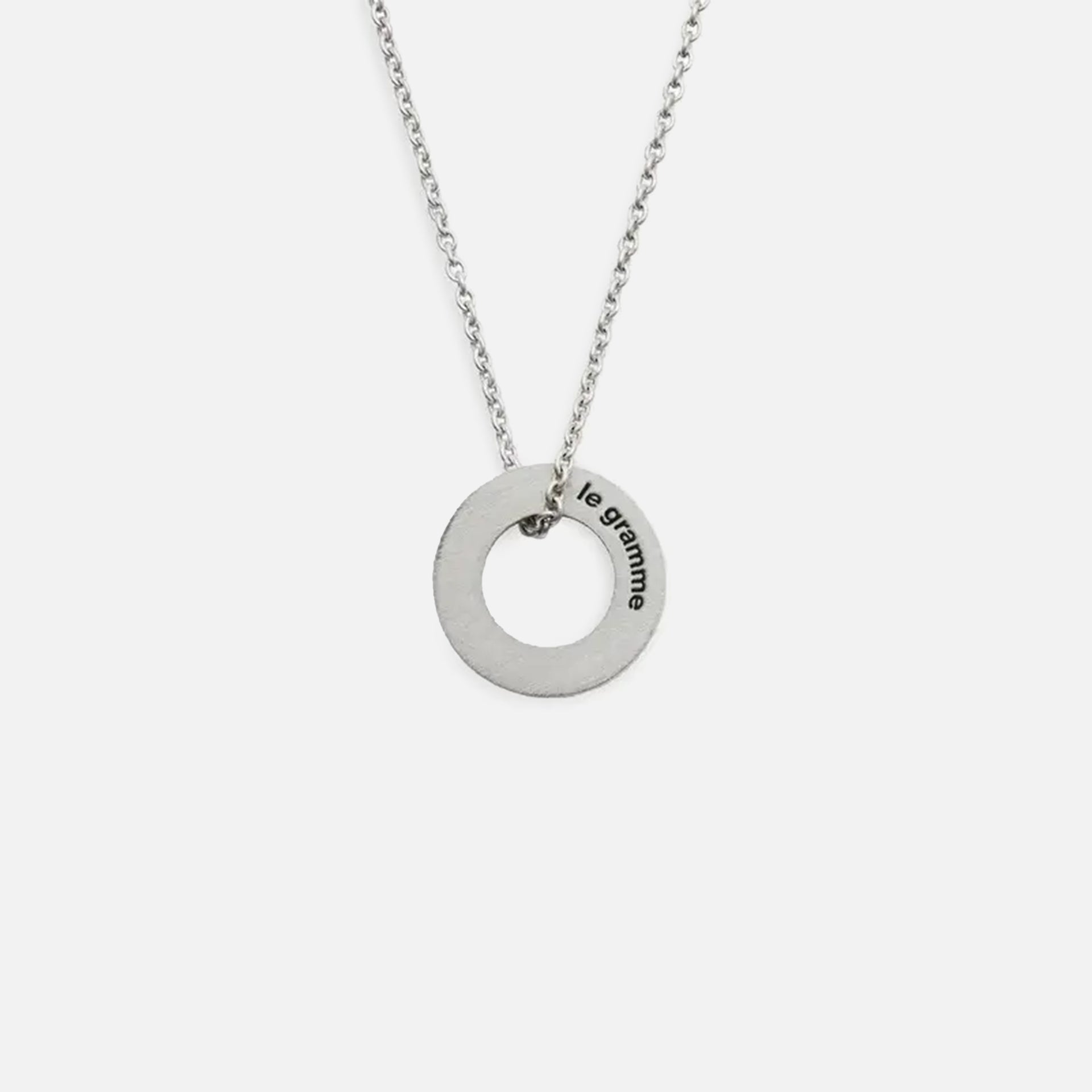 Le Gramme 1.1 Circle Pendant Brushed Silver 925 - Silver