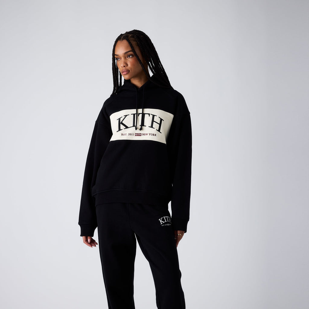 Kith Women Maverick Panelled Hoodie Black Kith Europe