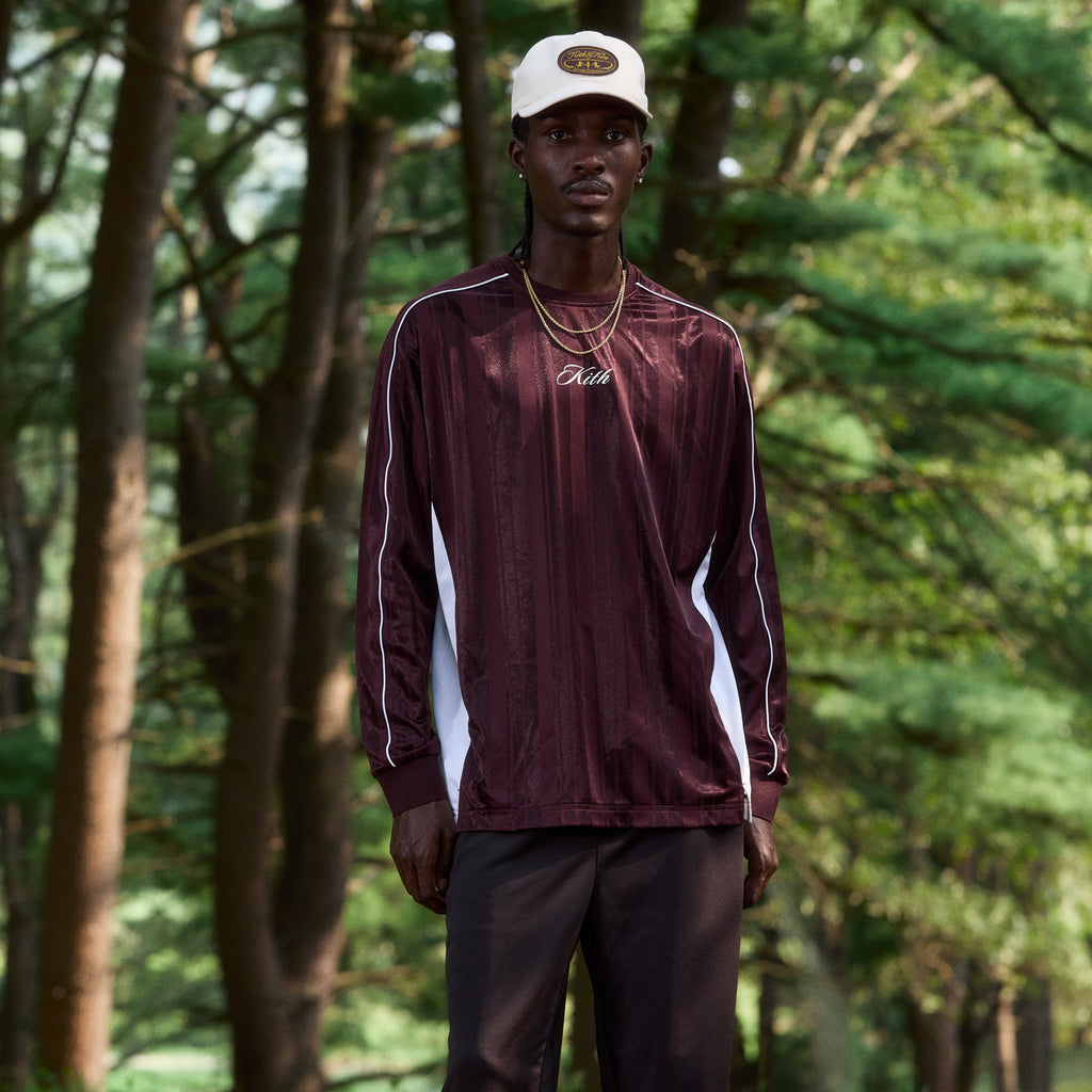 KITH キス Pinstripe Tricot Paneled Tee XS KITH キス Pinstripe Tricot Paneled Tee XS