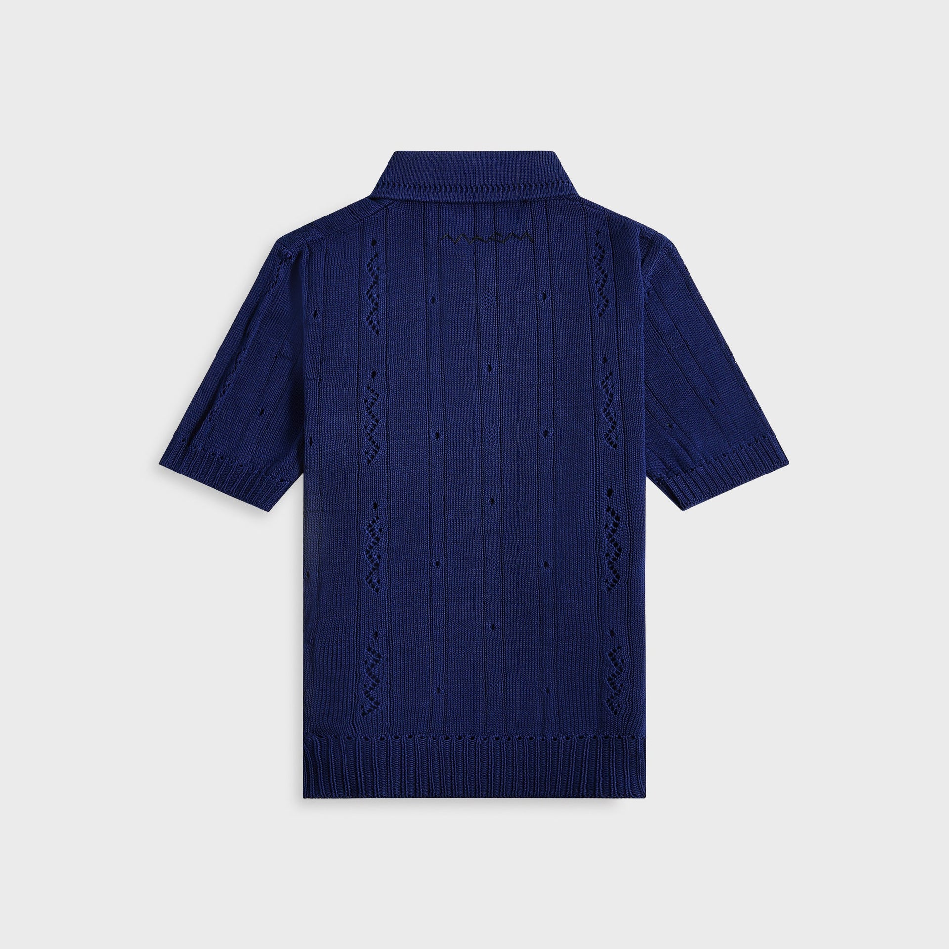 Marni Short Sleeve Crochet Polo Shirt - Bluette