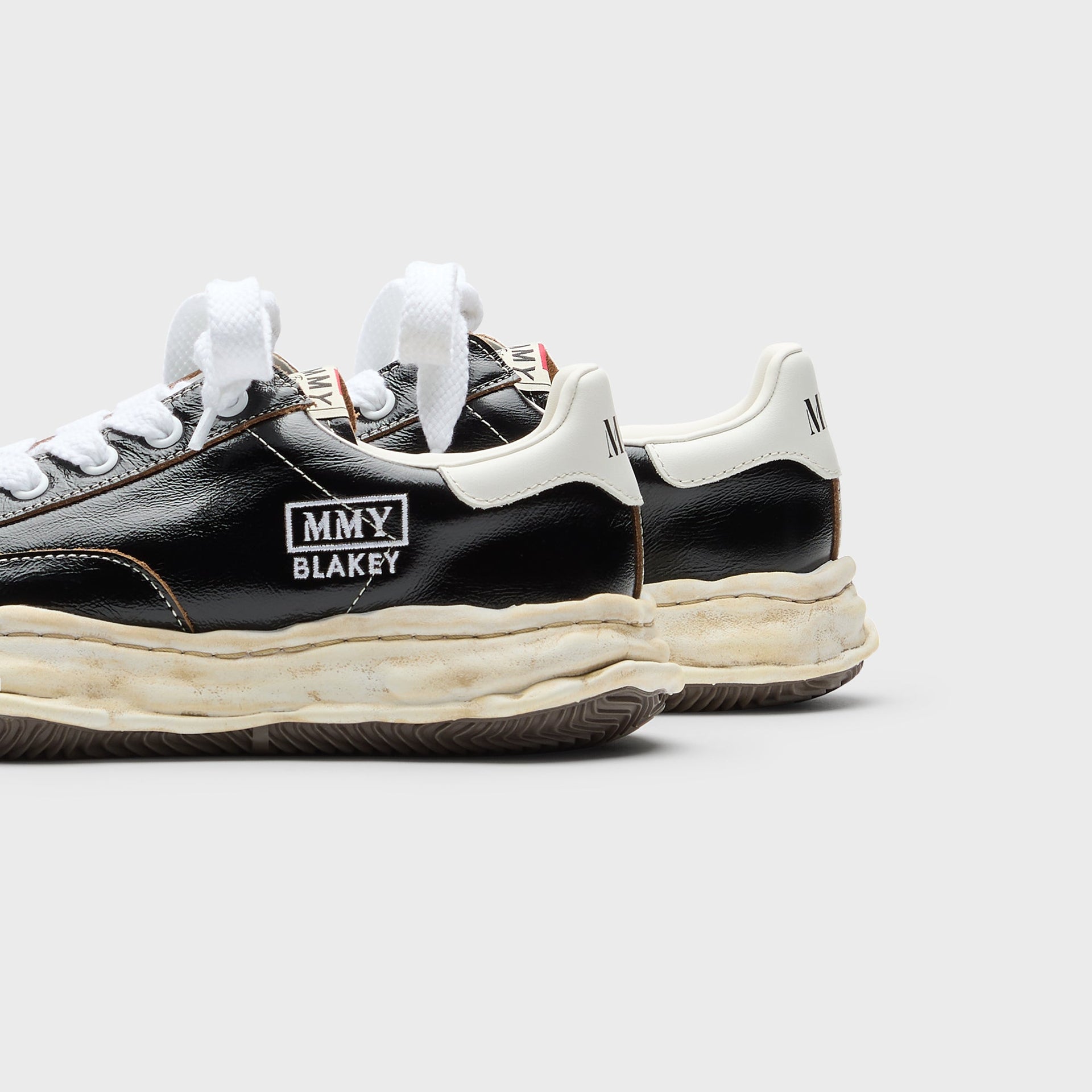 Mihara Yasuhiro Blakey Original Sole Wrinkled Leather Low Top Sneaker - Black