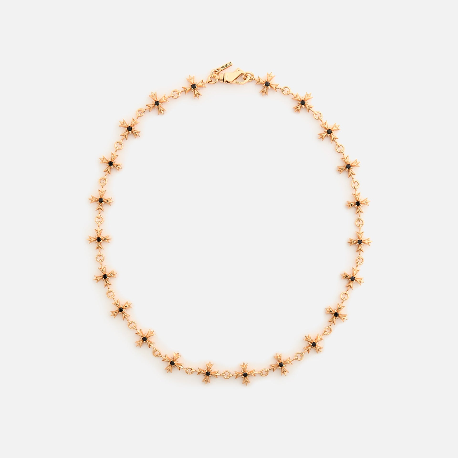 Emanuele Bicocchi Black Zirconia Crest Necklace - Gold