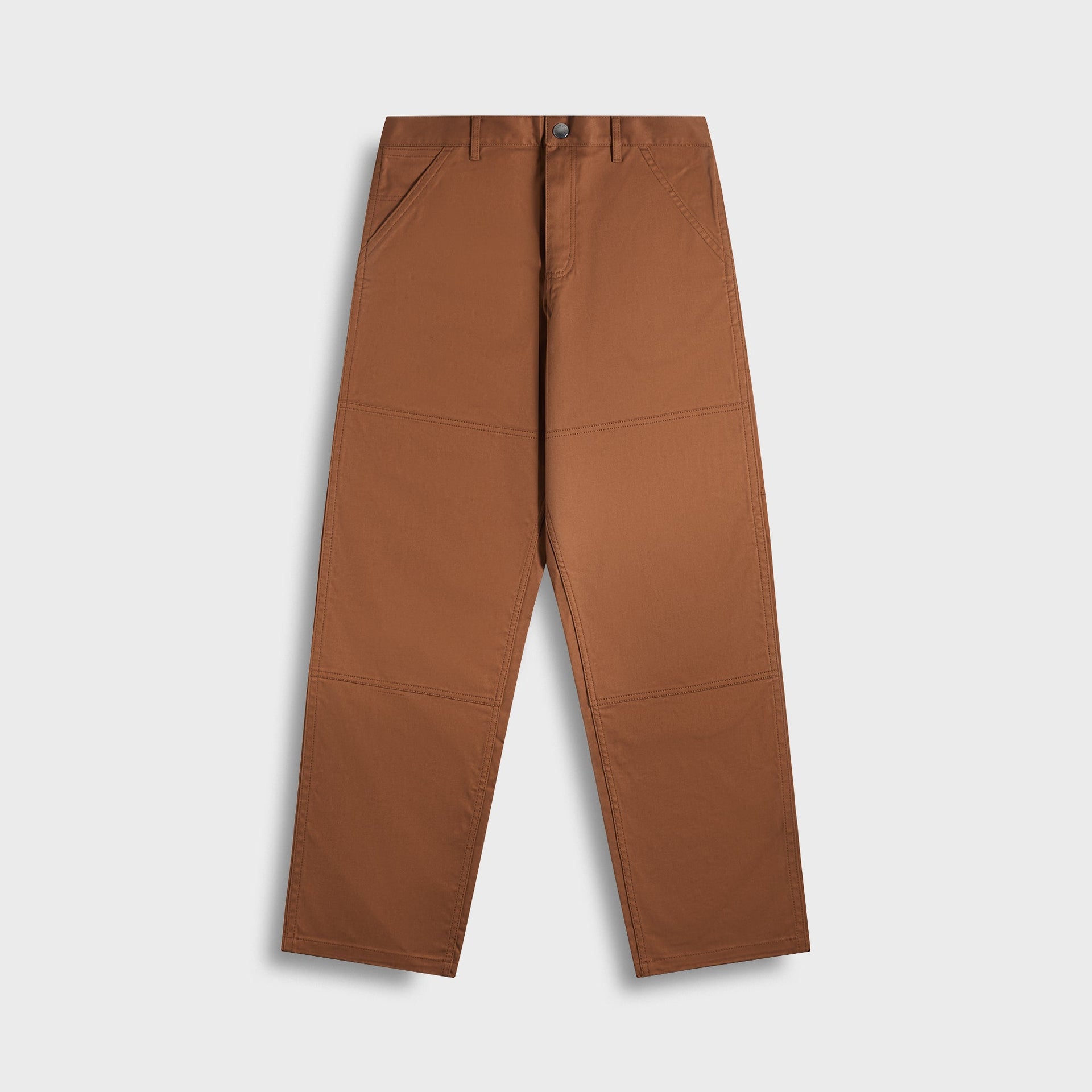 Moncler Logo Gabardine Trousers in Brown