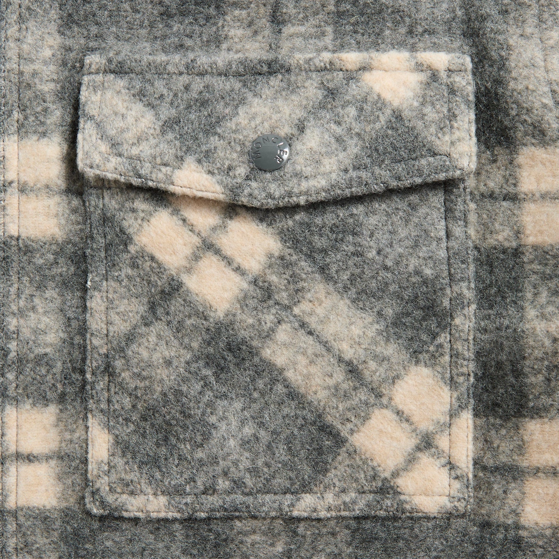 Moncler Plaid Overshirt in Grey / Multi