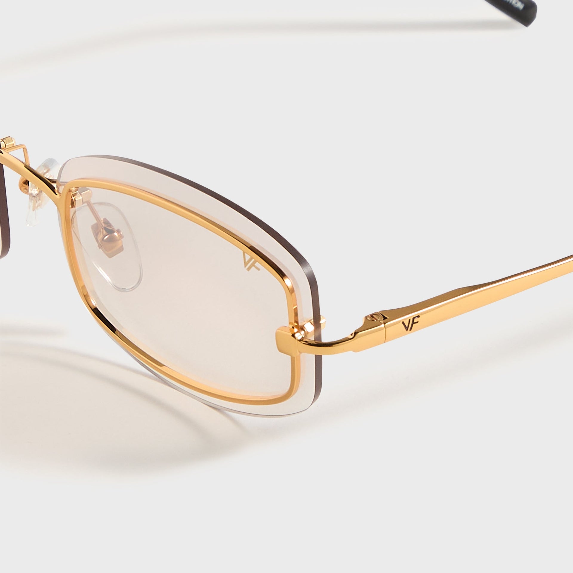 Vintage Frames Genius Rimless 24KT - Yellow Gold / Brown Smoke