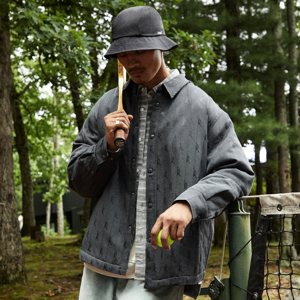 Kith Jacquard Faille Sutton Quilted Shirt Jacket - Somber – Kith