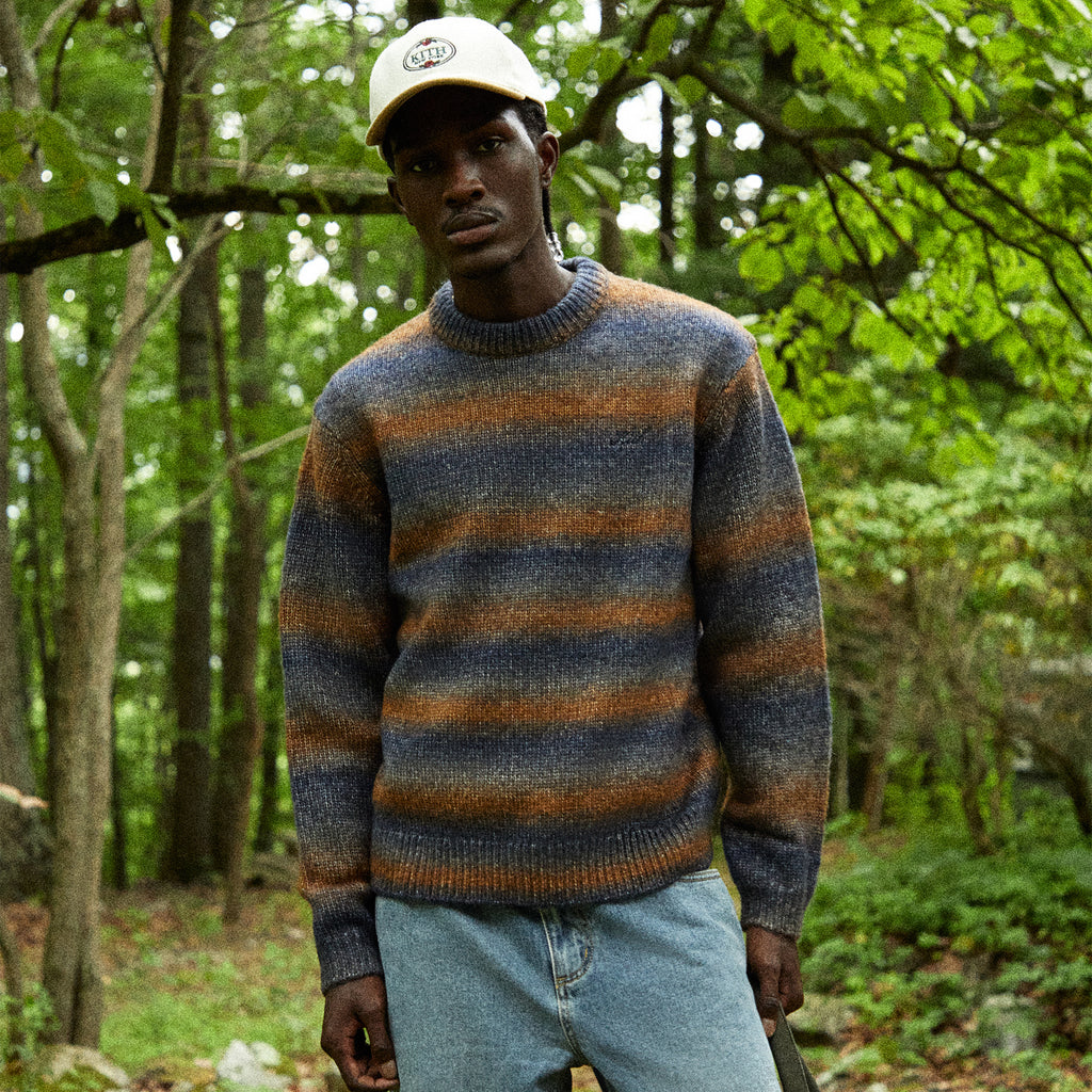 Kith Space Dye Meyer Knit Crewneck - Nocturnal – Kith Europe