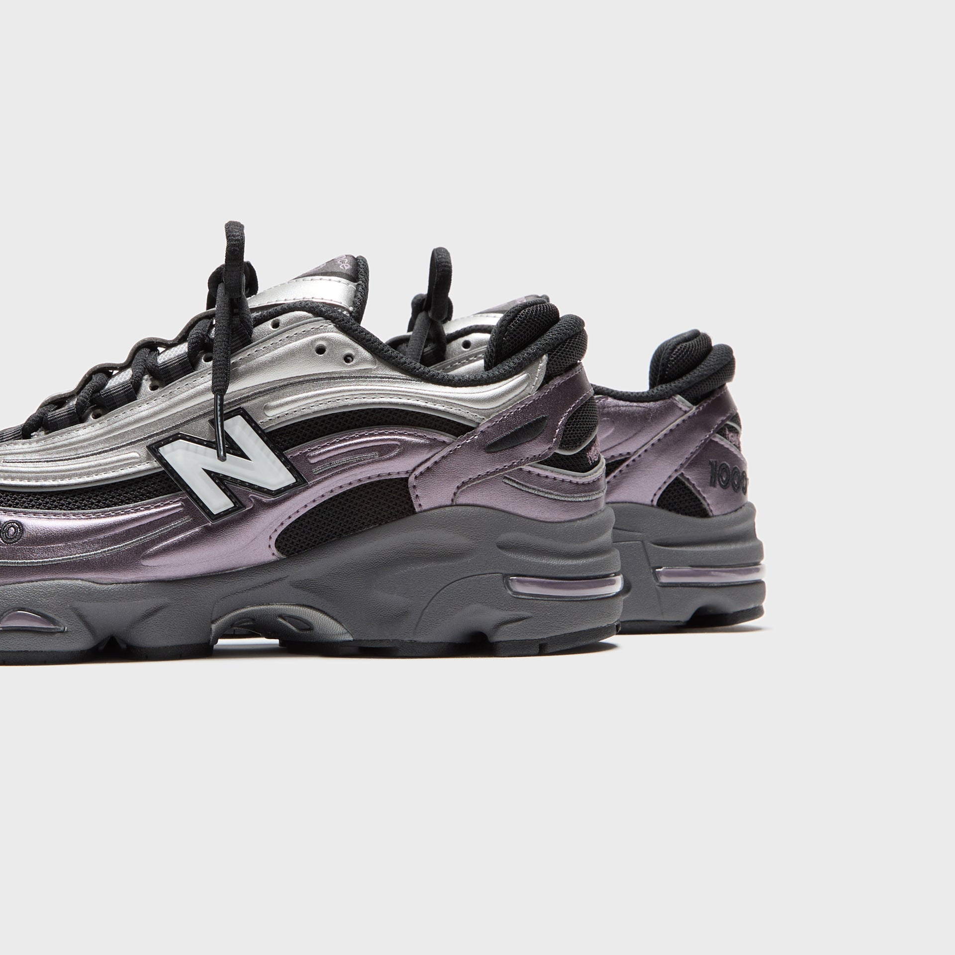 New Balance M1000 - Metallic Silver / Dark Ice Wine / Black