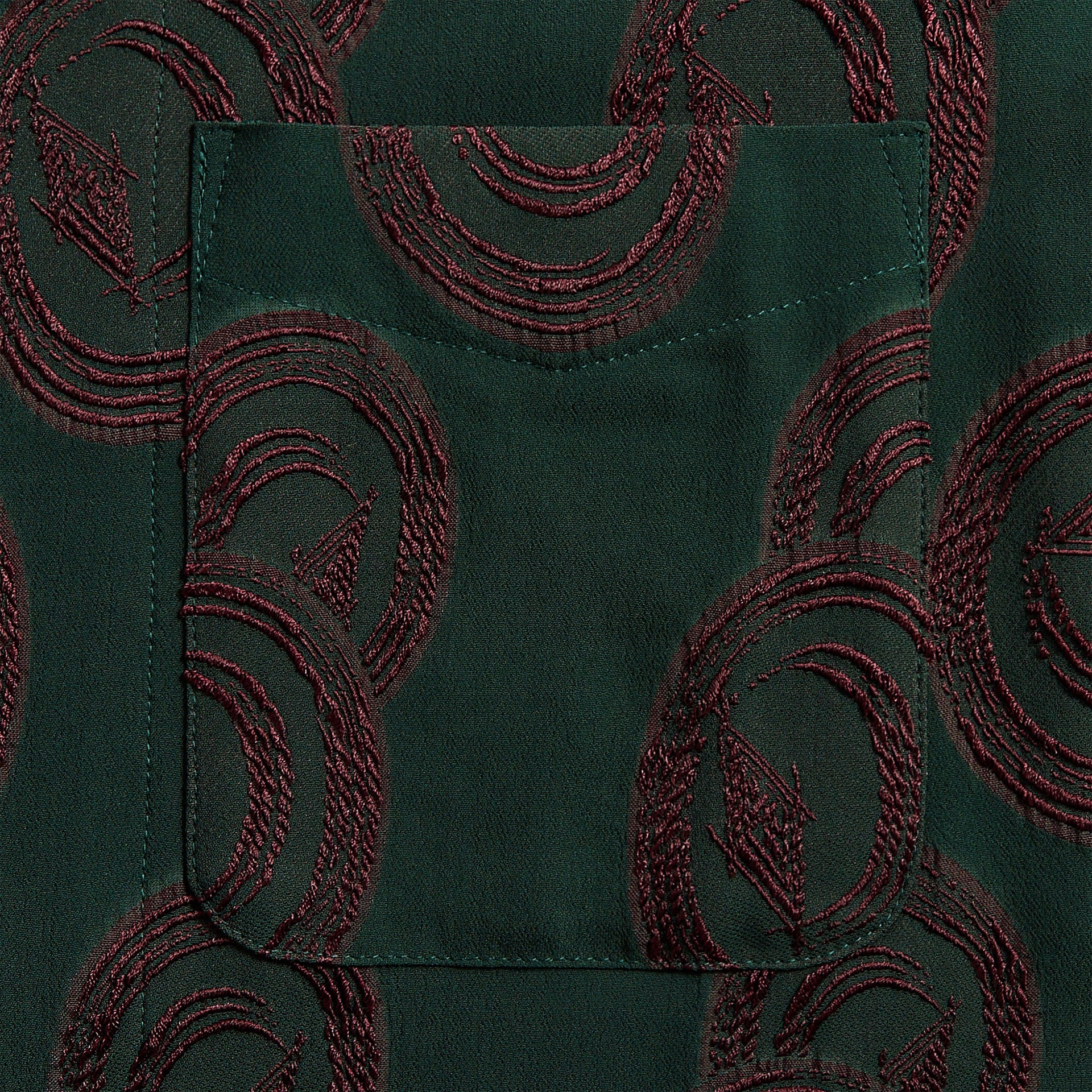 Needles Italian Collar Short Sleeve Shirt - Purple / Green