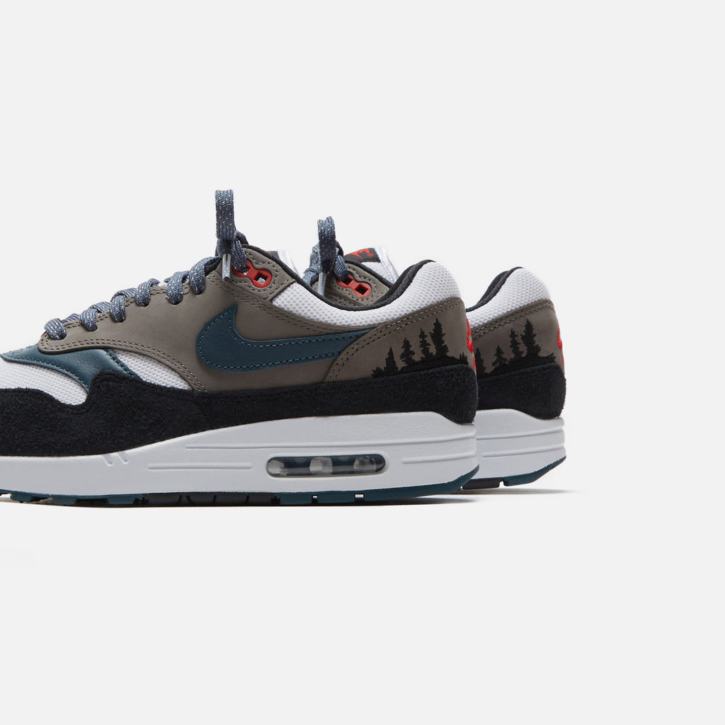 Nike Air Max 1 PRM - White / State Blue / Black / Soft Grey – Kith