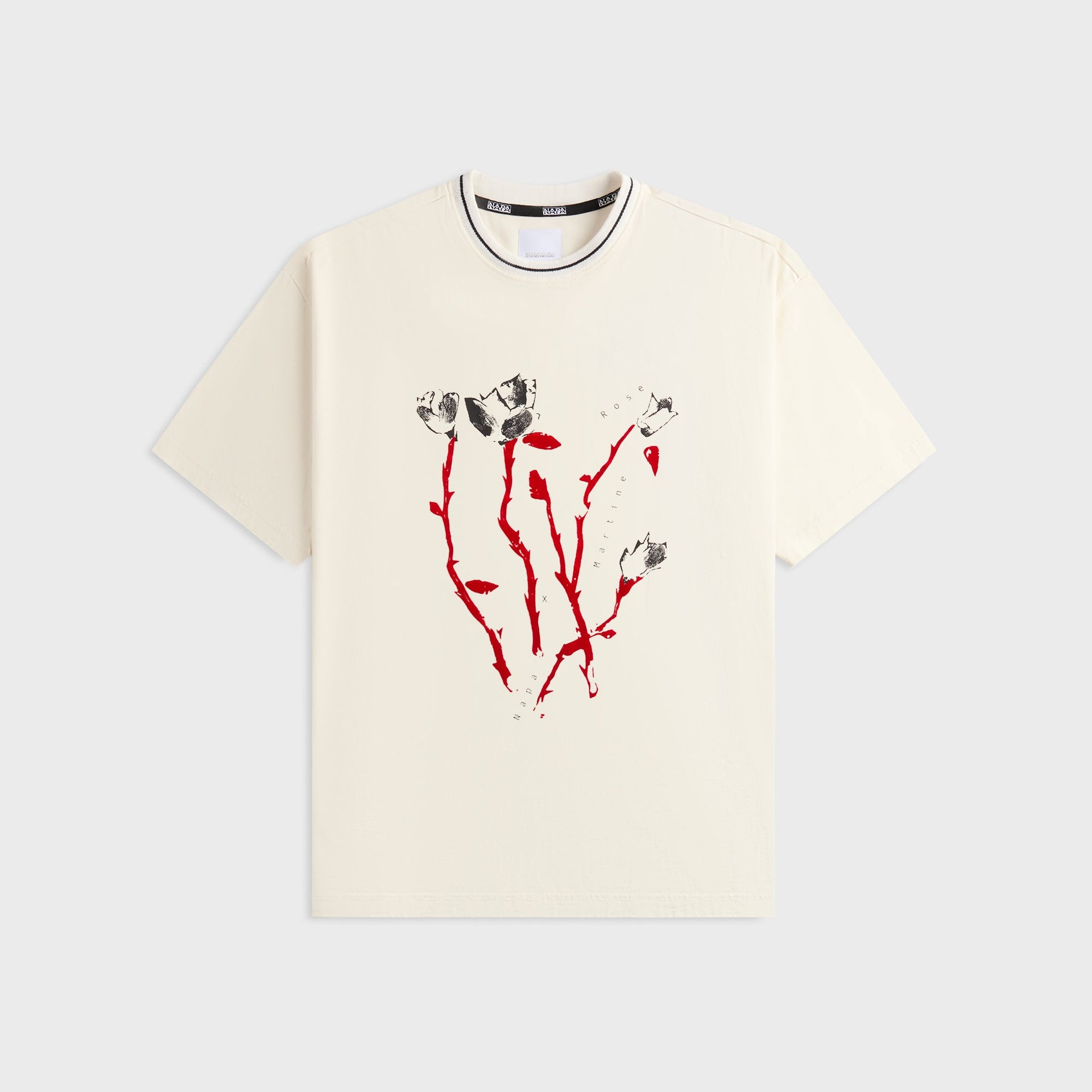 Martine Rose x Napapijri S-Osorno Rep Short Sleeve Tee - White Heron