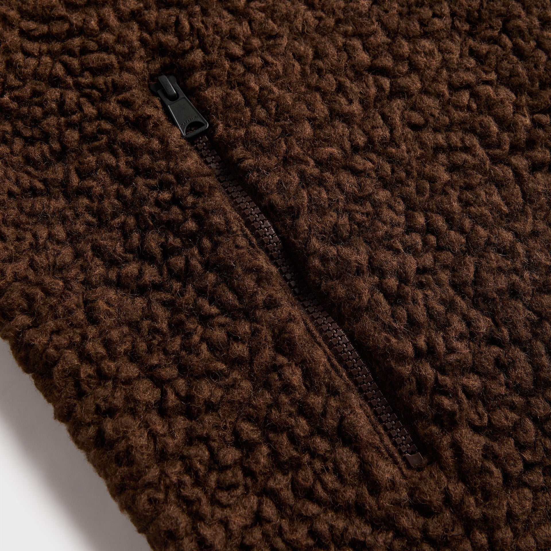 Martine Rose x Napapijri 1/2 Zip Long Sleeve Zip-Up Sweater - Shaved Choc Wt1