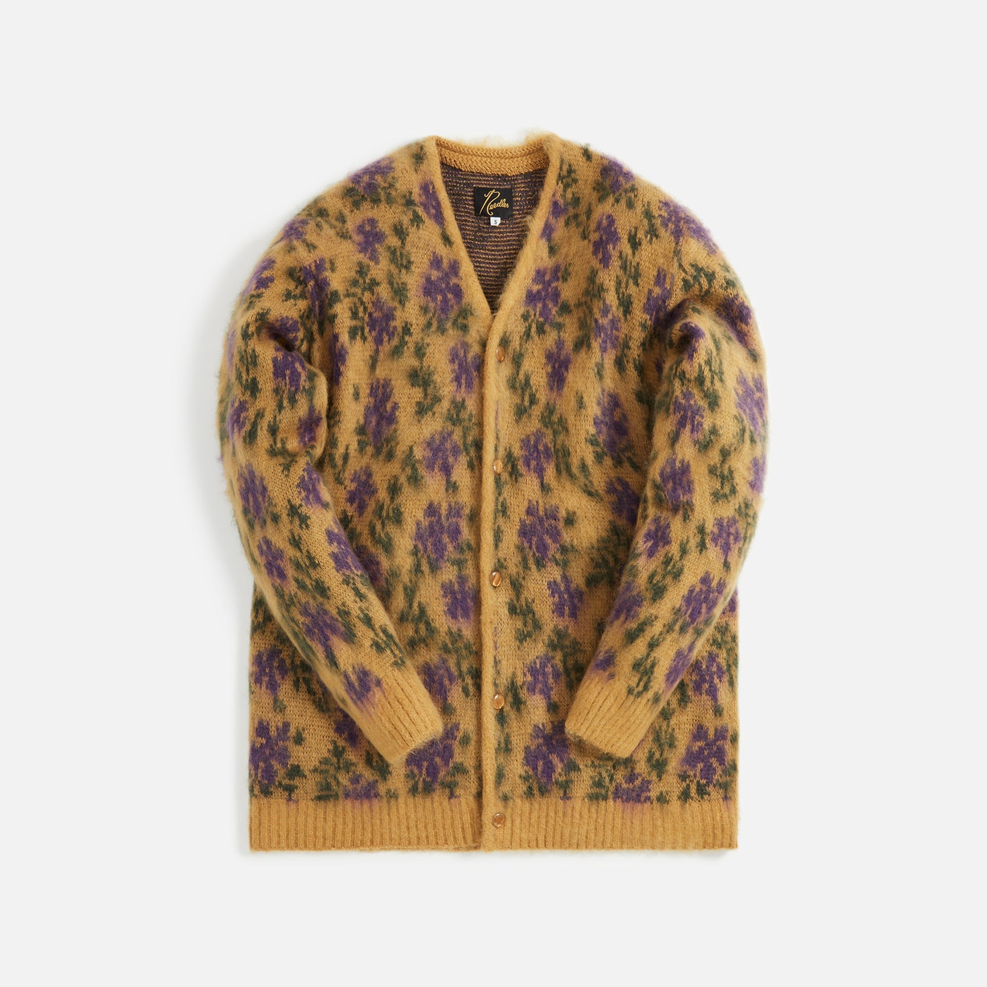 Needles Mohair Cardigan Flower - Yellow
