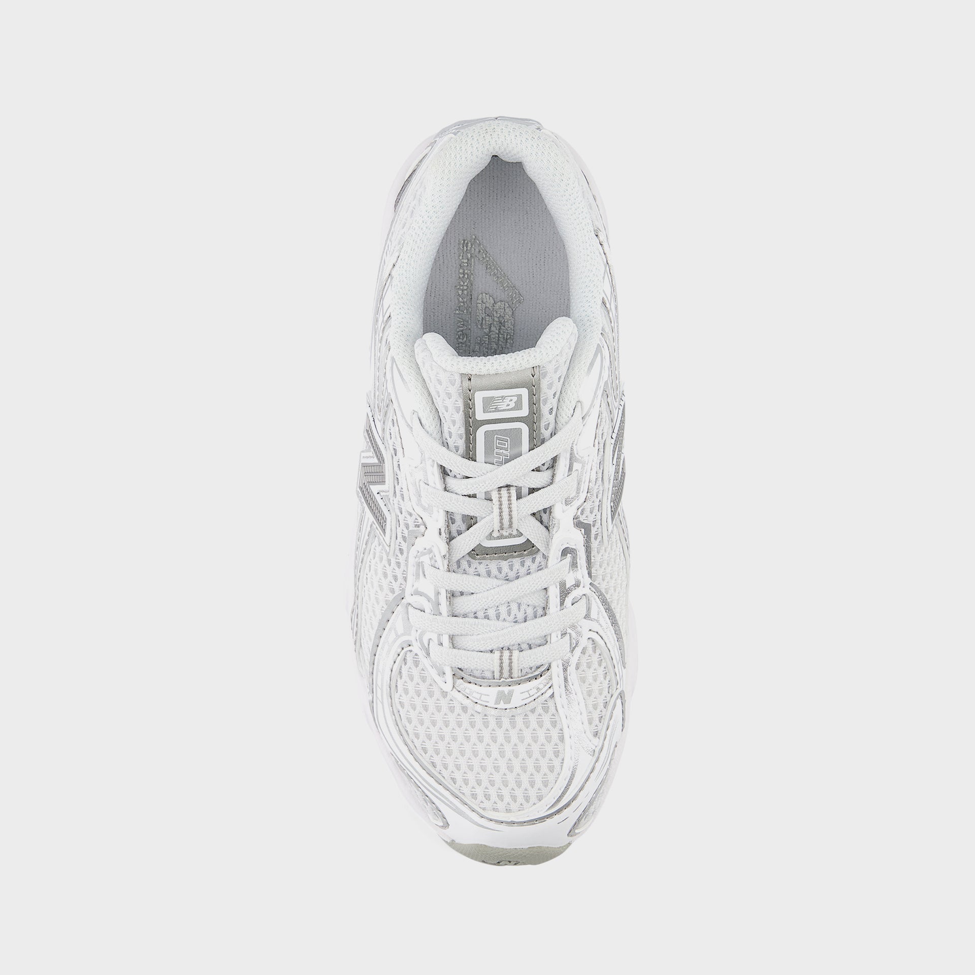 New Balance GS 740 Bungee Lace - White / Silver Metallic