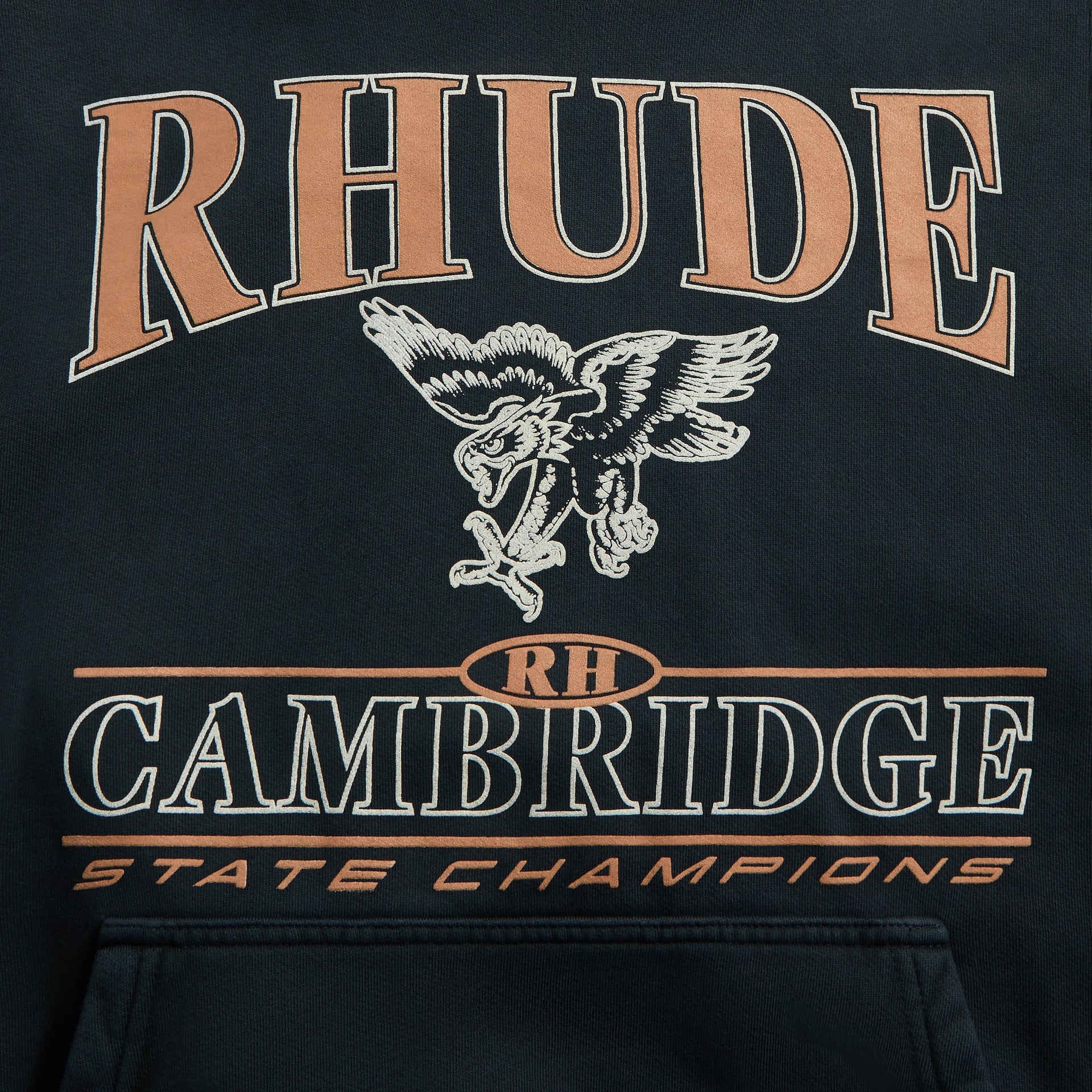 Rhude Cambridge State Champs Hoodie - Vintage Black