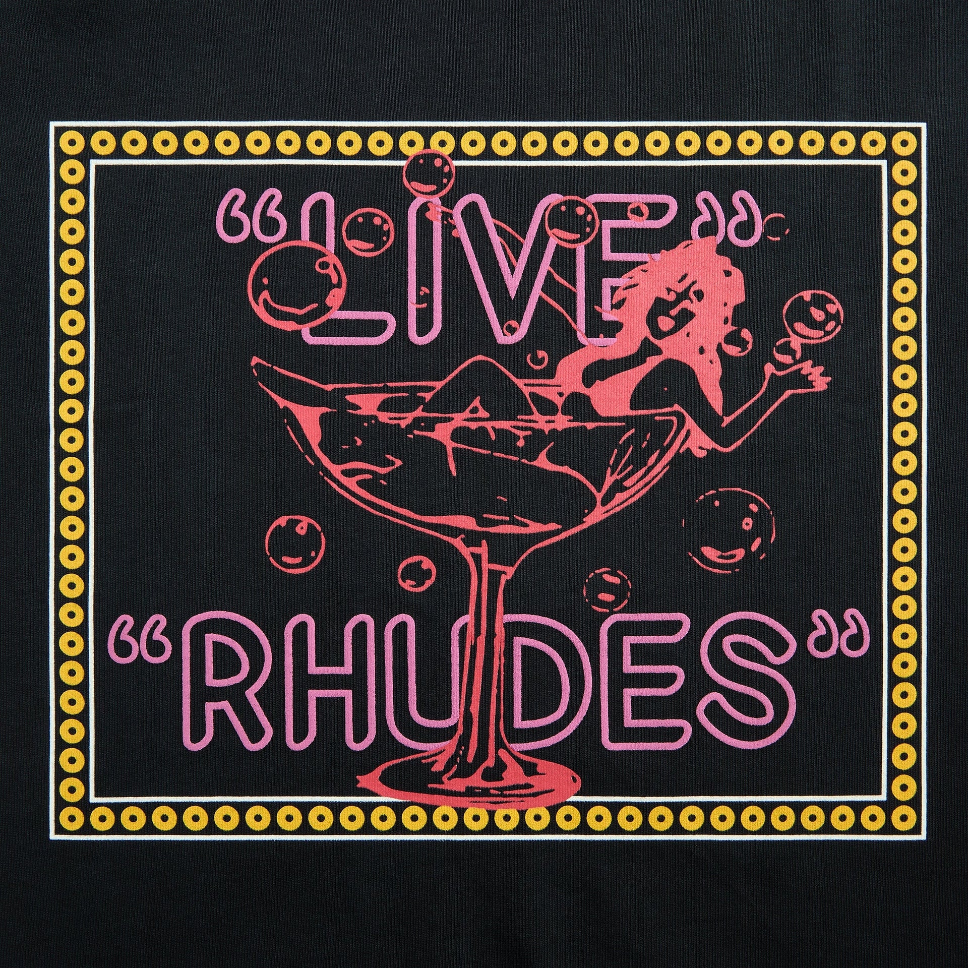 Rhude Live Rhudes Tee in Vintage Black