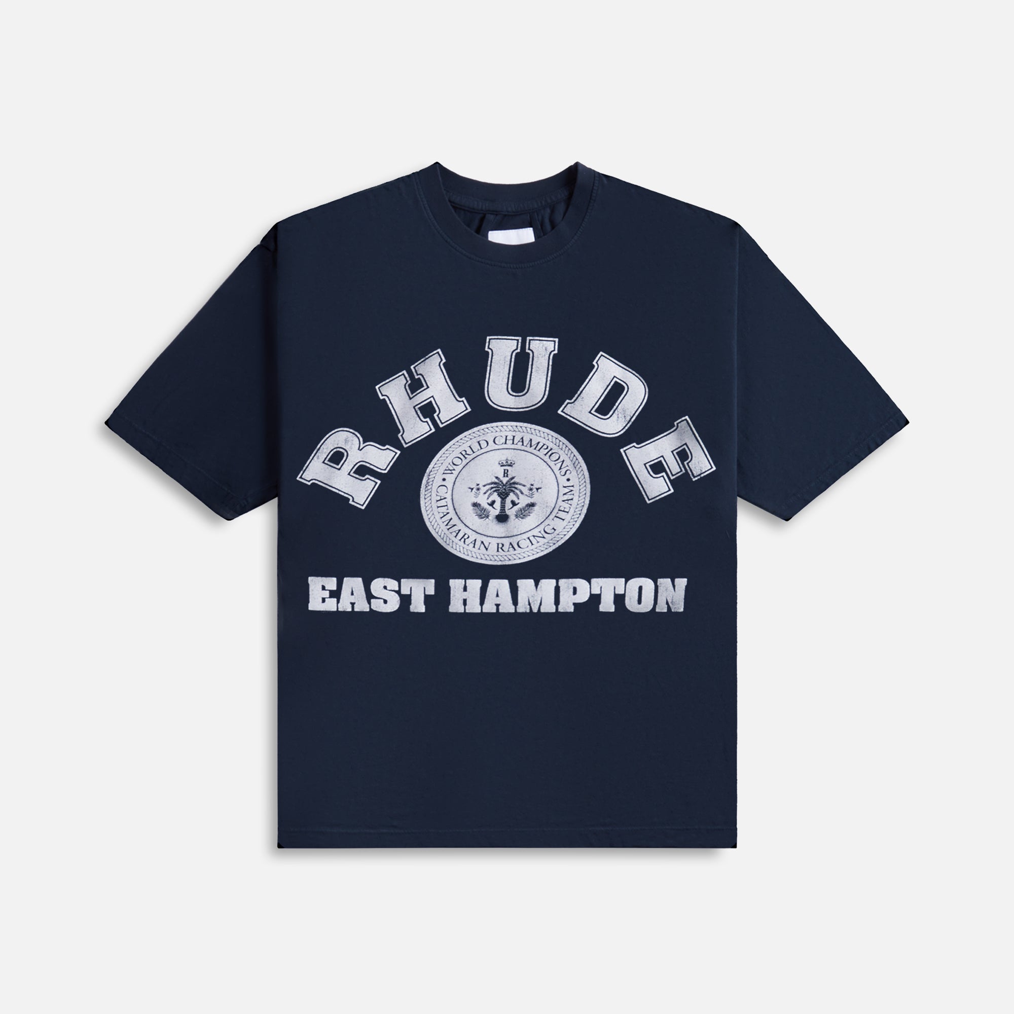 Tシャツ・カットソー RHUDE Men T-shirt Black RHSS24TT08012610 0610 Rhude Hampton Catamaran Tee - Vintage Black – Kith Europe