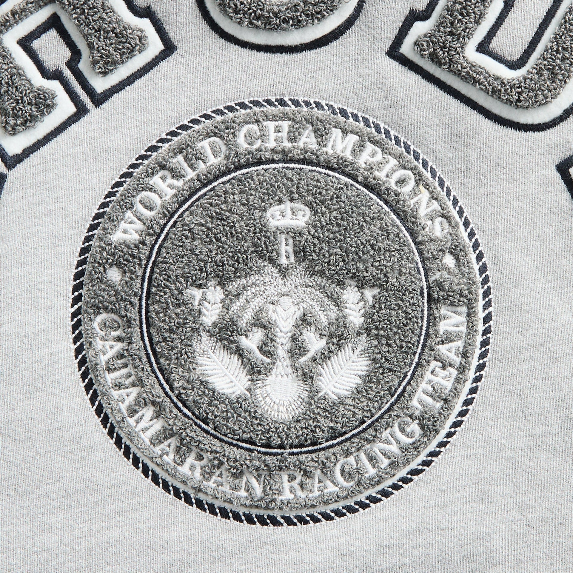 Rhude French Riviera Patch Hoodie - Heather Gray