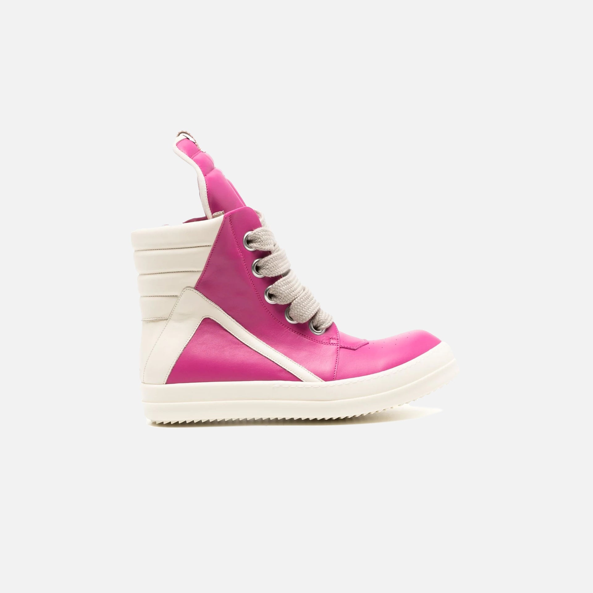 Rick Owens WMNS Scarpe Pelle Geobasket - Hot Pink / Milk