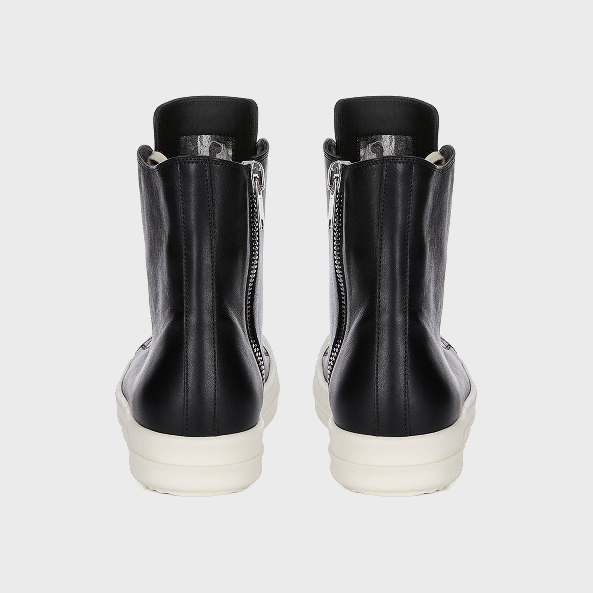 Rick Owens WMNS High Top Sneakers - Scarpe in Pelle / Black / Milk / Milk