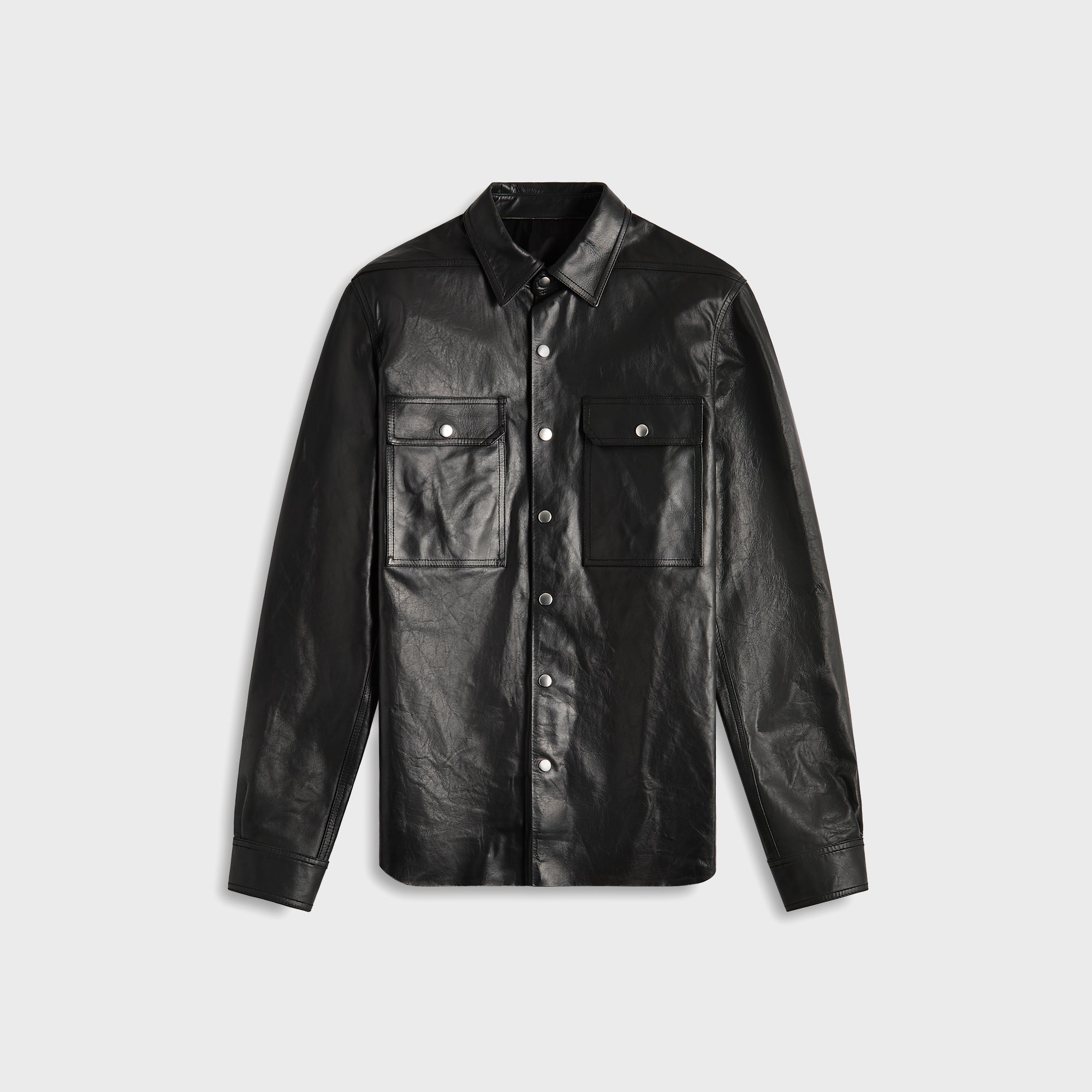 Rick Owens Giacca In Pelle Outershirt - Black – Kith Europe Rick Owens Giacca In Pelle Outershirt - Black – Kith Europe