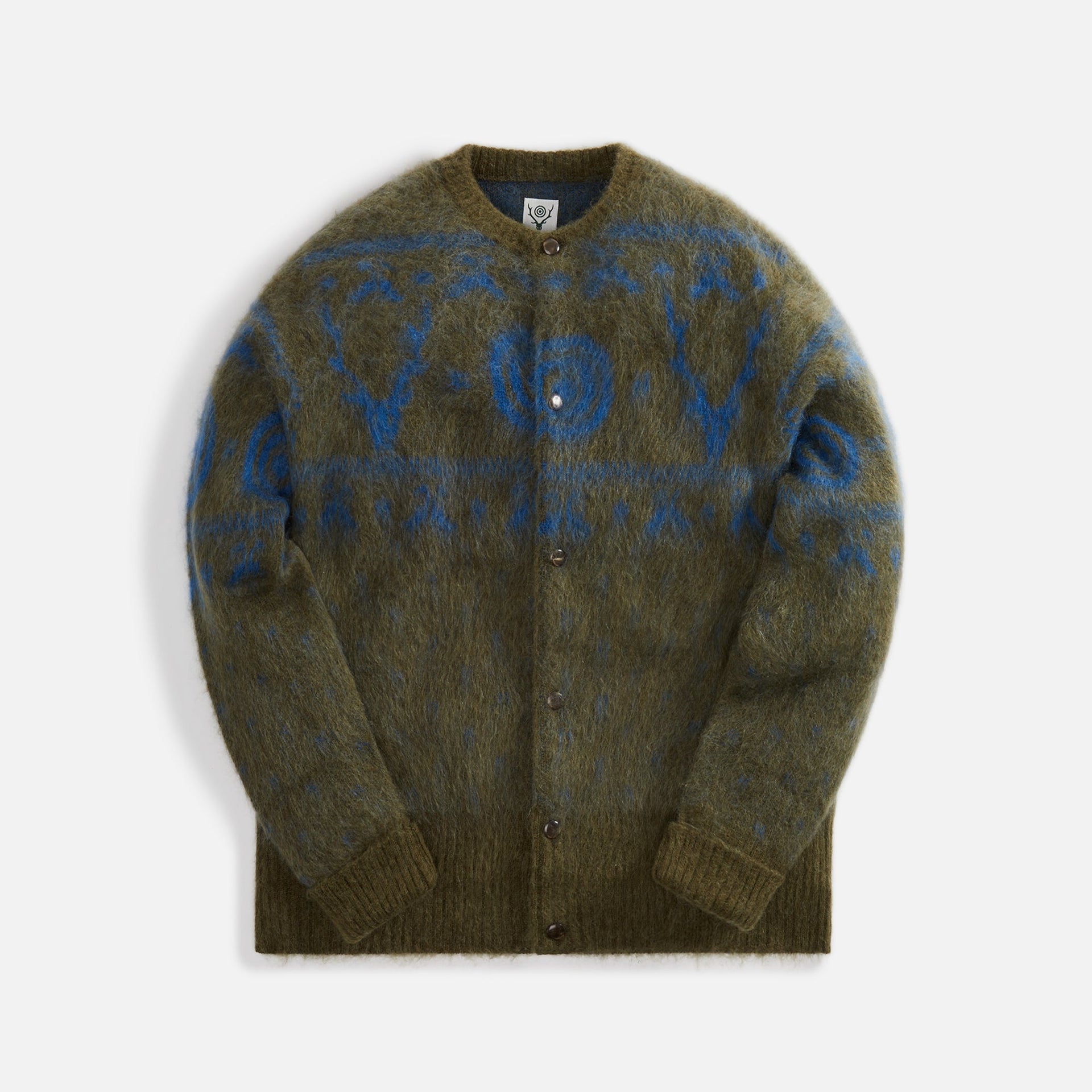 South2 West8 Loose Fit Crew Neck Cardigan S2W8 Nordic - Navy