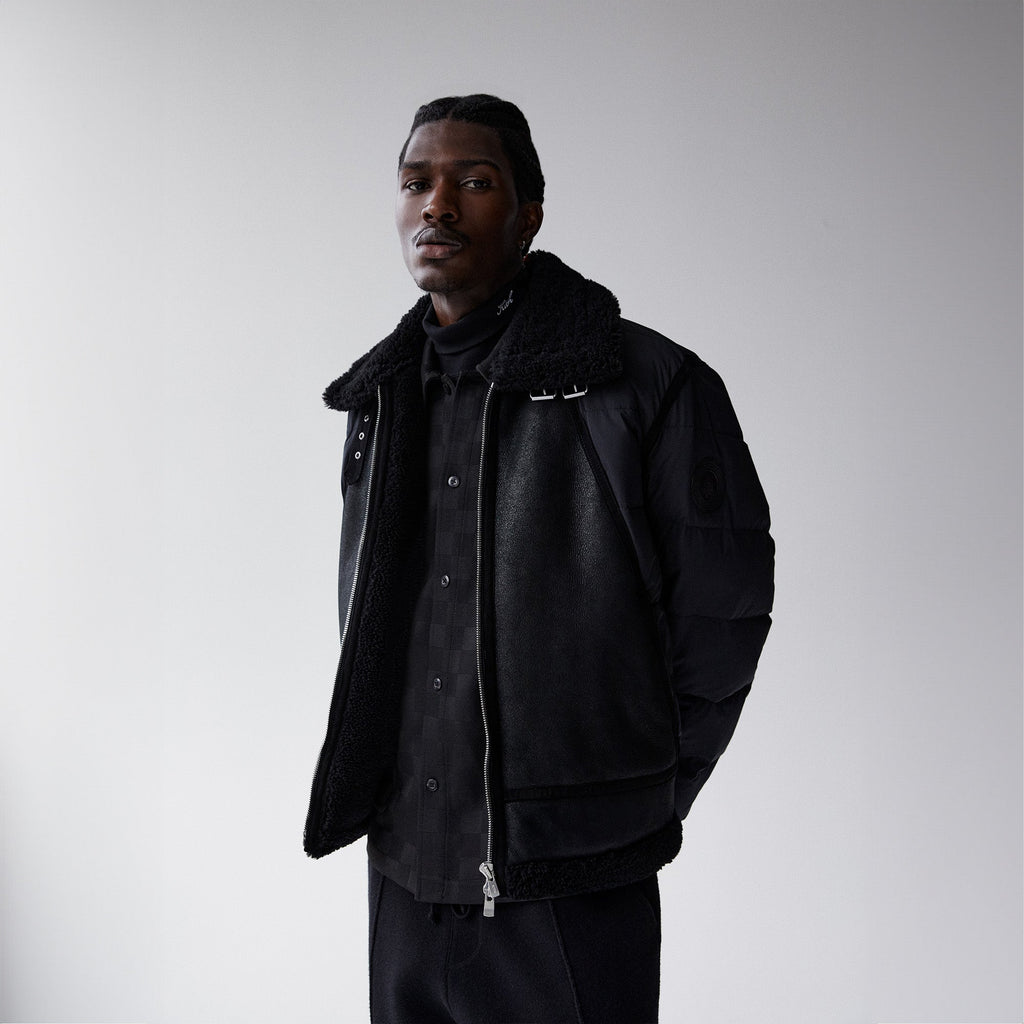 Kith Arden Shearling Combo Jacket - Black – Kith Europe