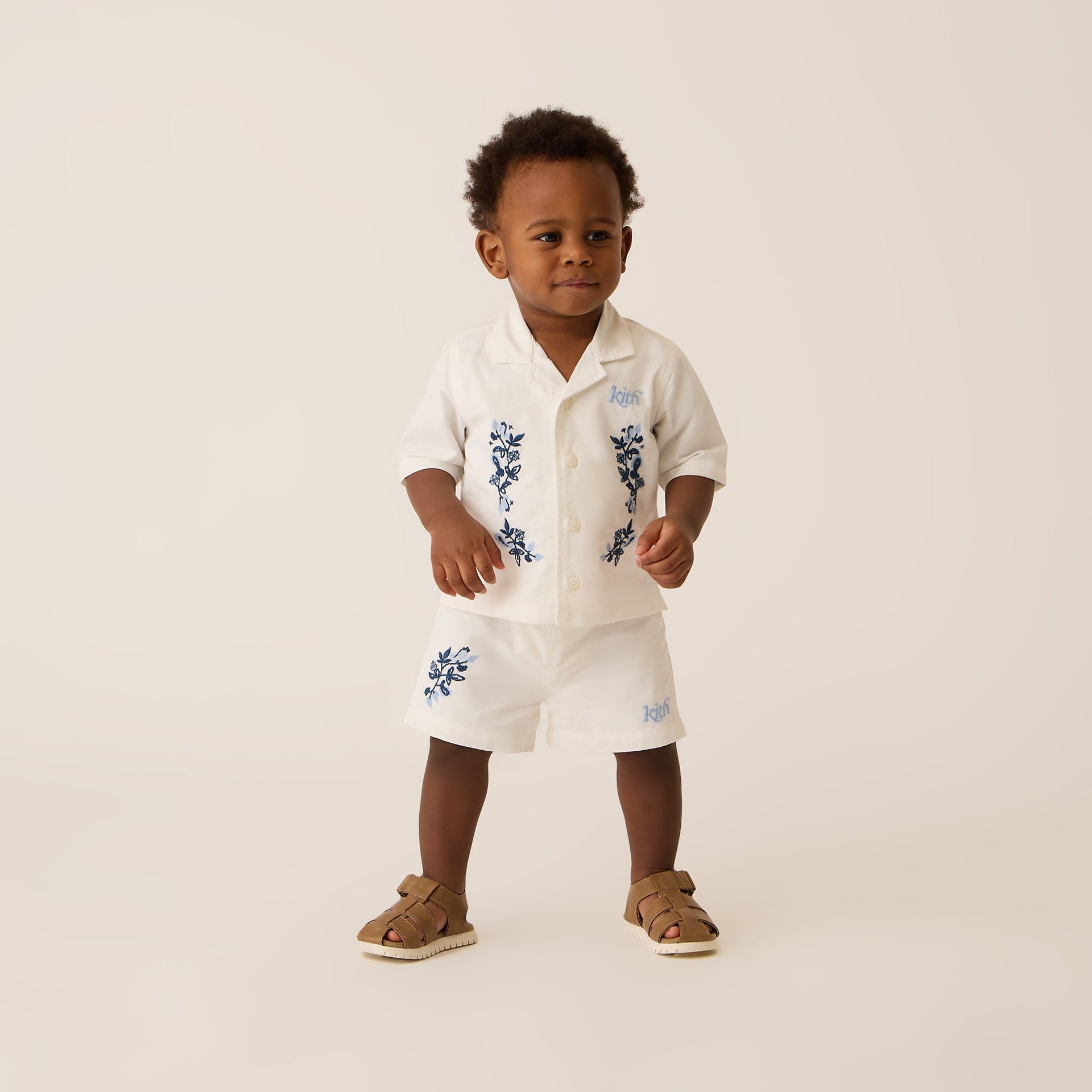Kith Baby Novelty Embroidered Thompson Camp Short - White