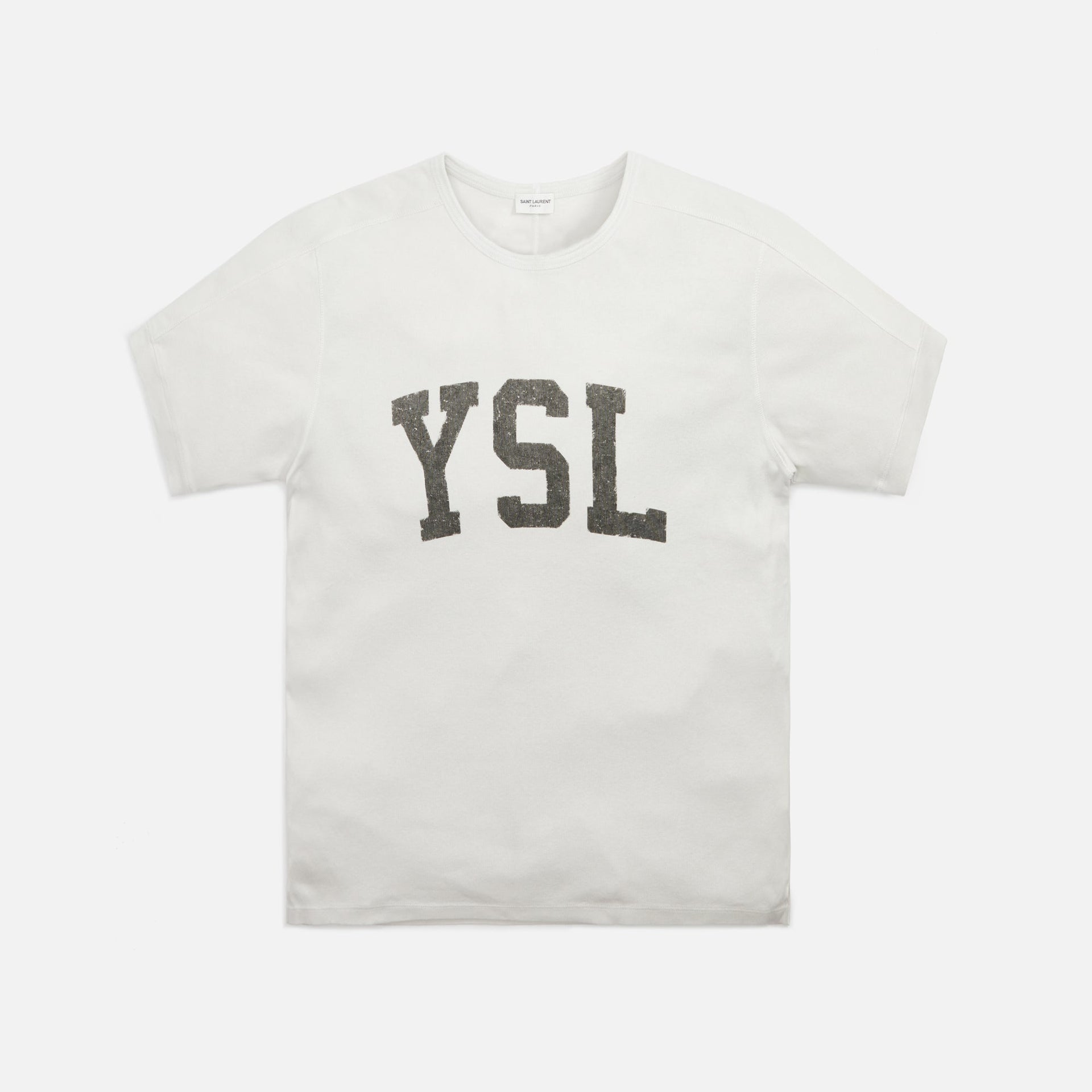 Saint Laurent Tee Col Rond - Dirty Ecru