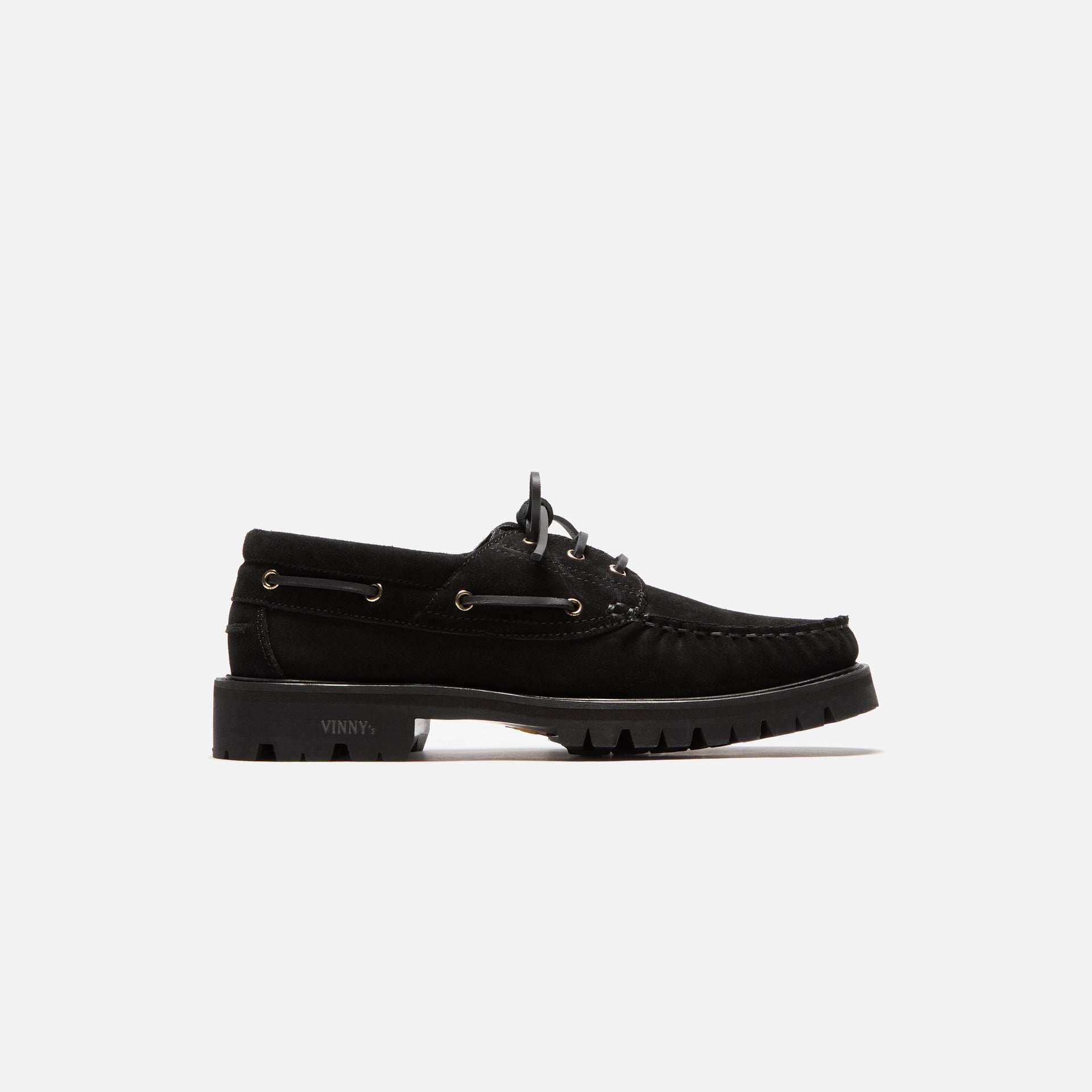 (RTV) VINNY's Aztec Boat Shoe - Black Suede