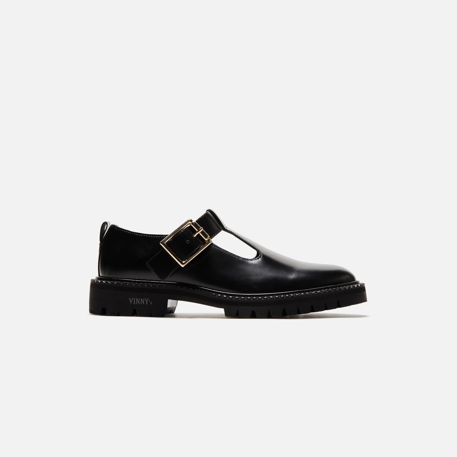 (RTV) VINNY's Maree T-Strap - Derby Black / Polido Leather