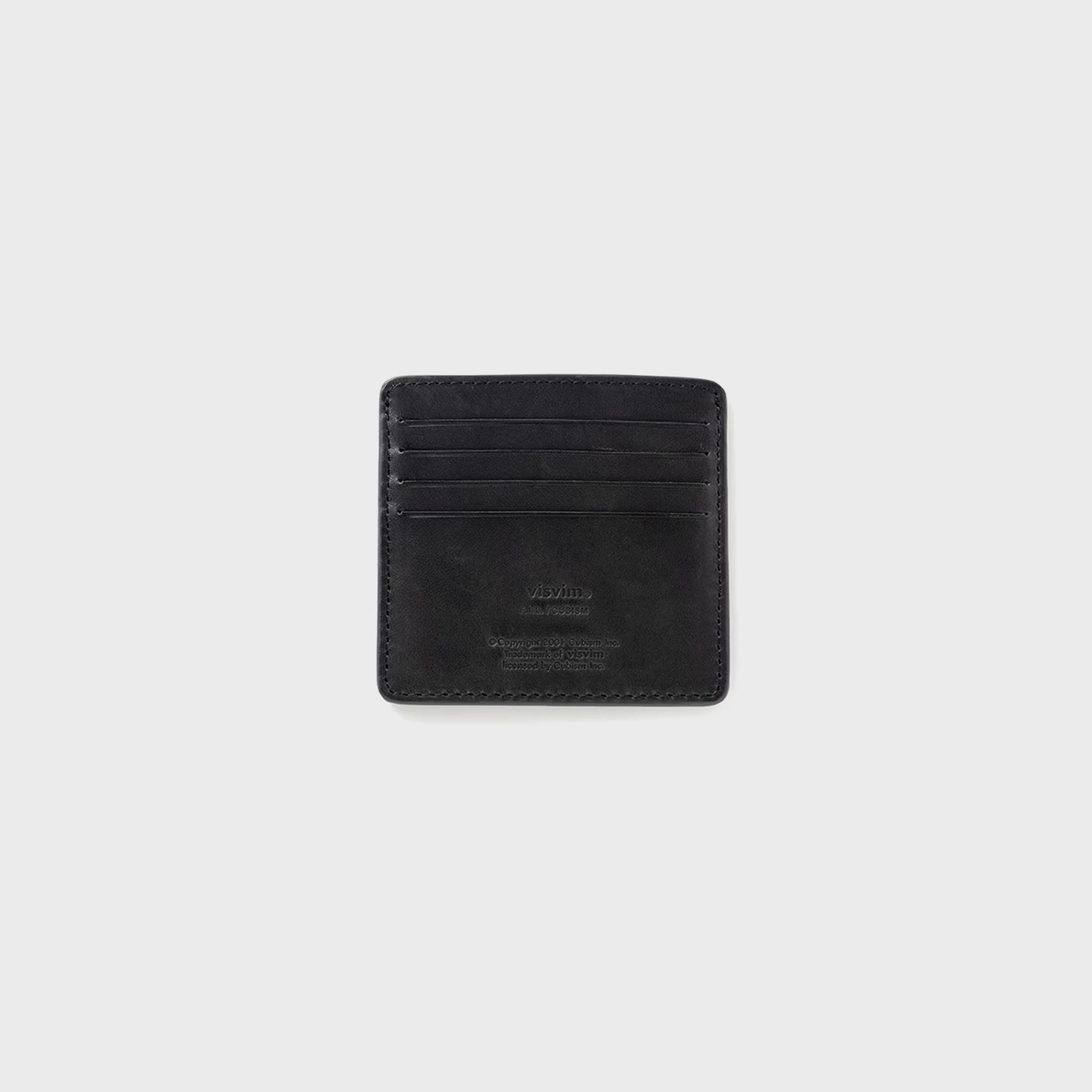visvim leather wallet ケース Visvim Leather Card Case - Black – Kith Europe