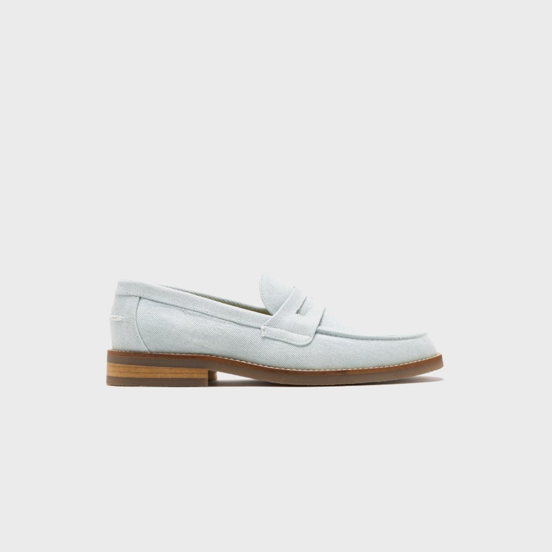 Duke & Dexter WMNS Wilde Denim Penny Loafer - Washed Blue