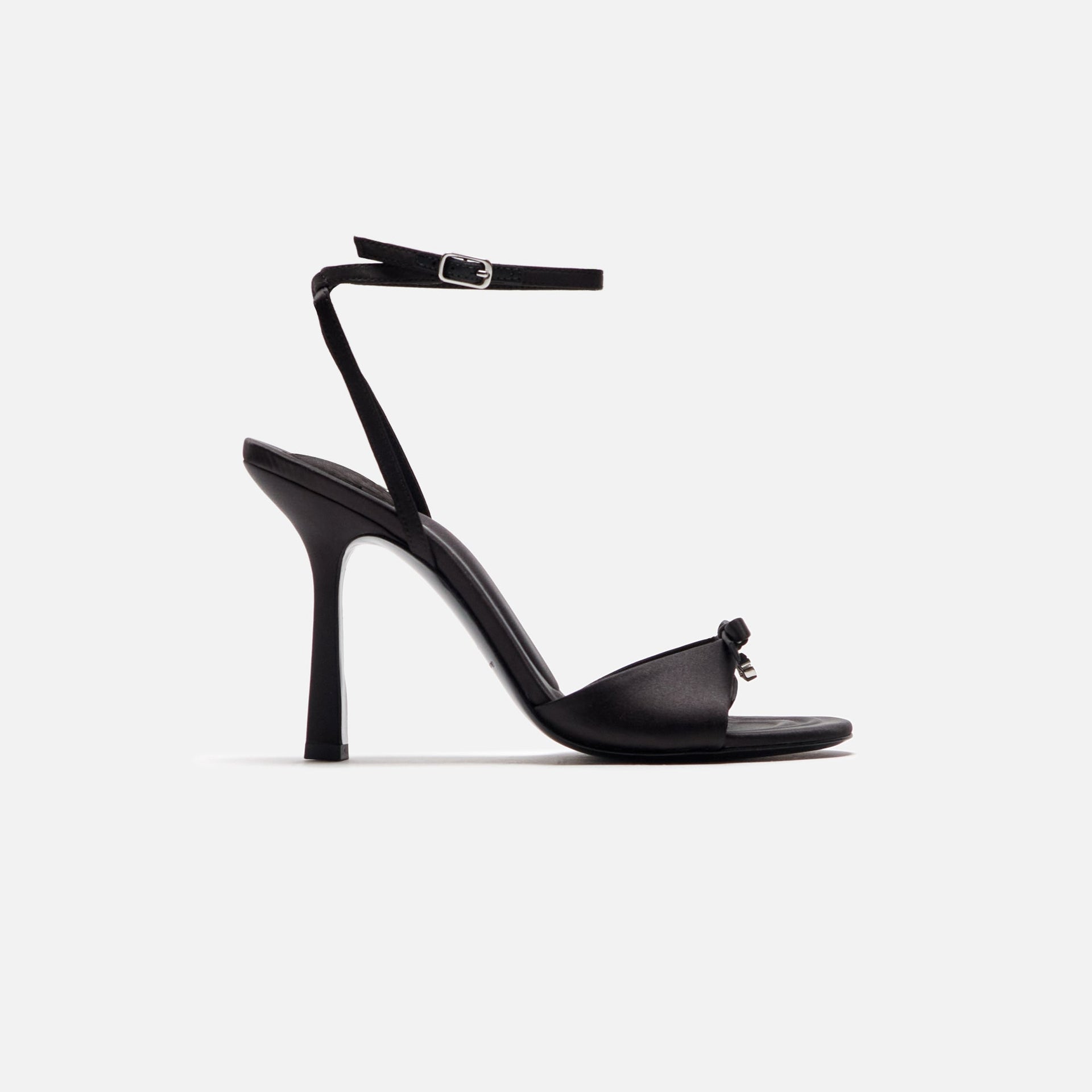 Alexander Wang Dahlia 105 Bow Sandal - Satin Black