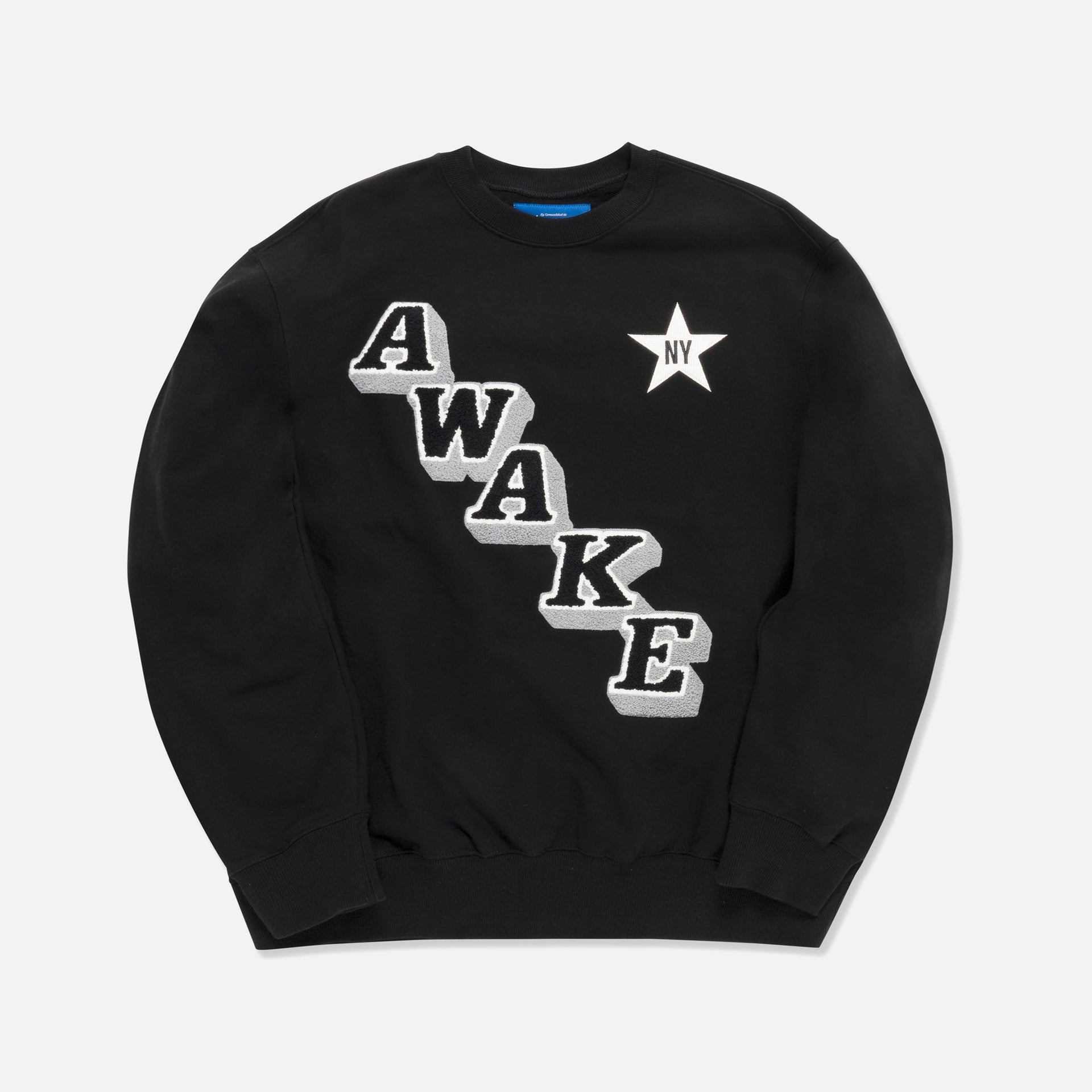 Awake Stacked Logo Crewneck - Black