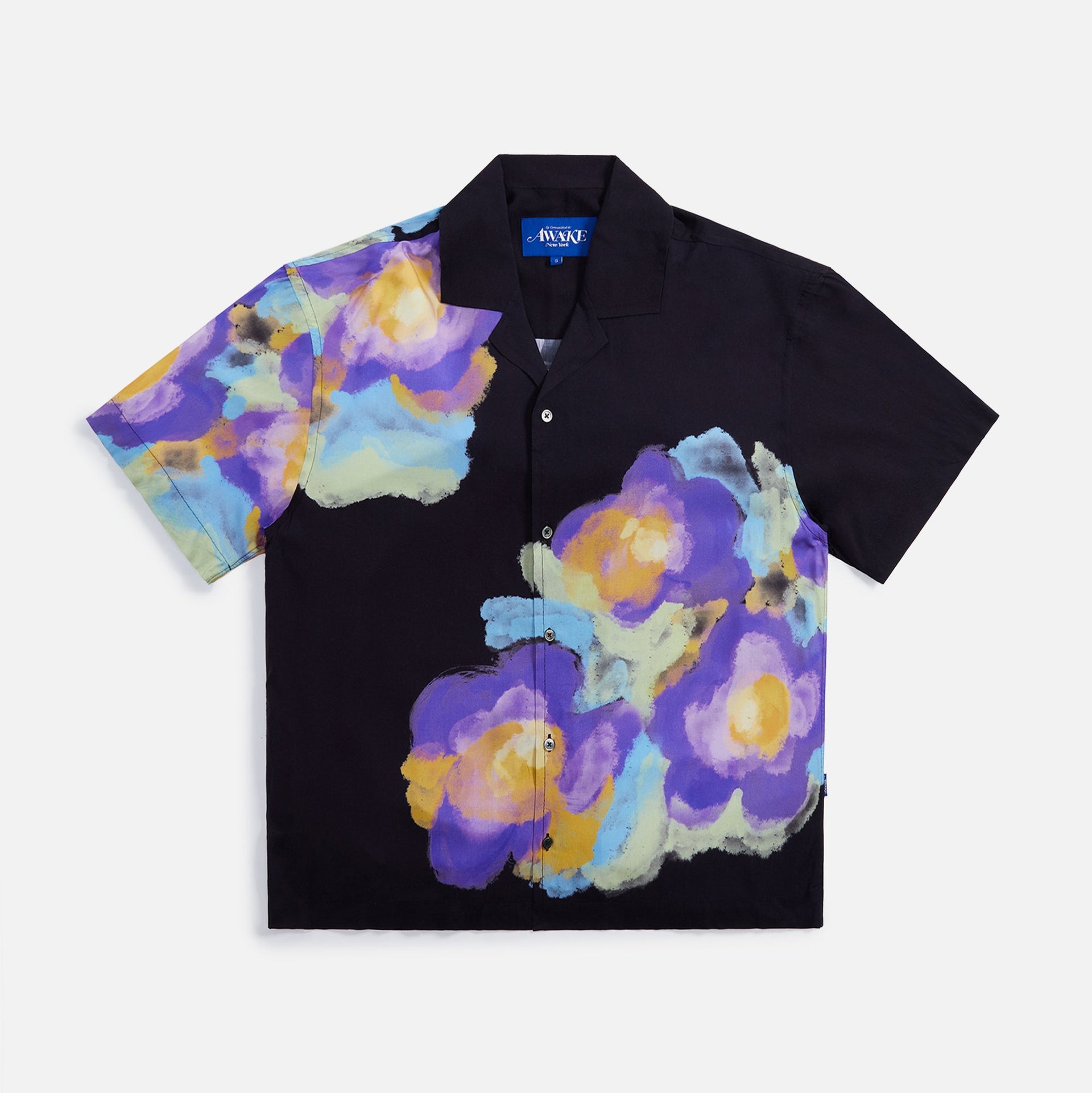 Awake Bouquet Camp Shirt - Black Floral