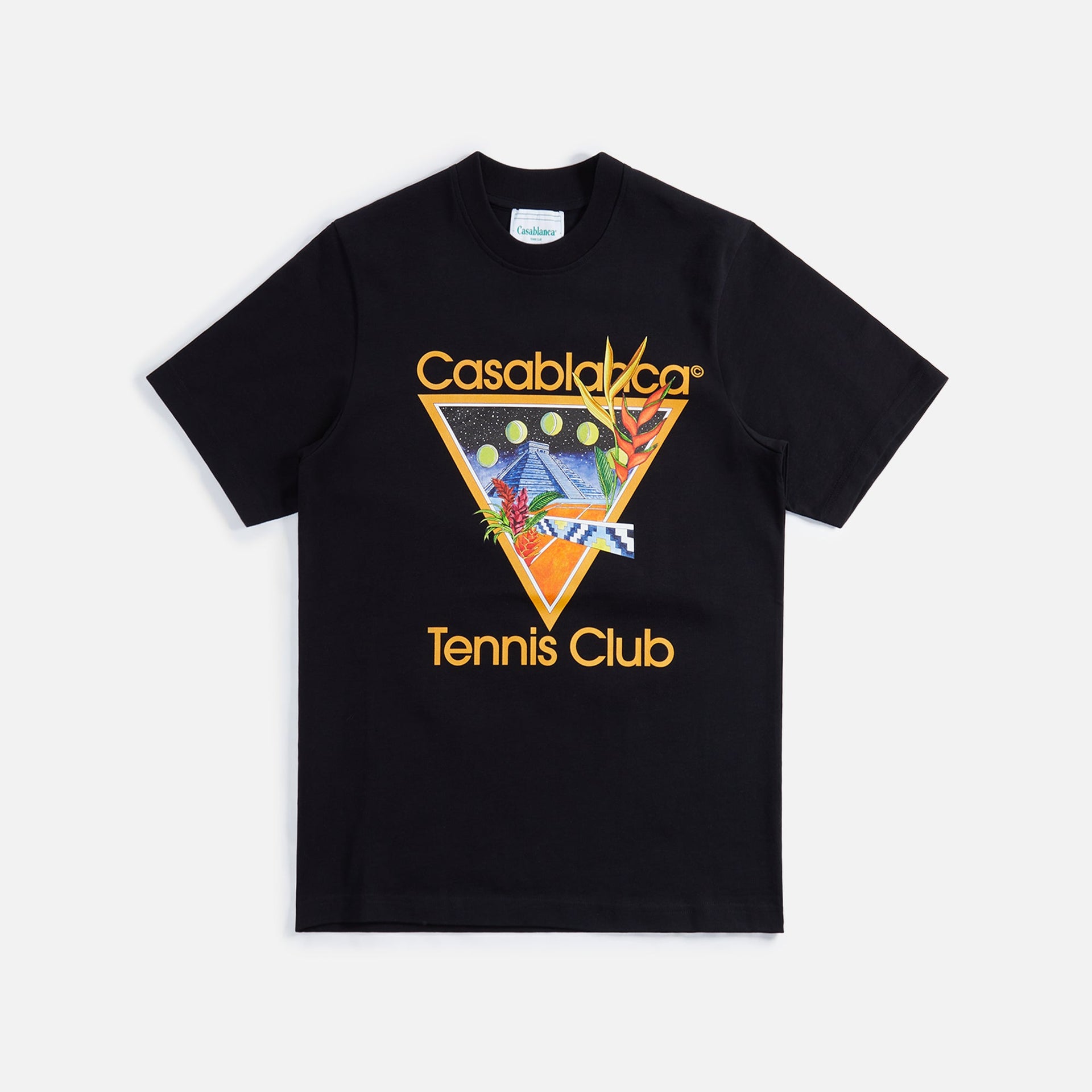 Casablanca Tennis Icon Club Printed Tee - Black