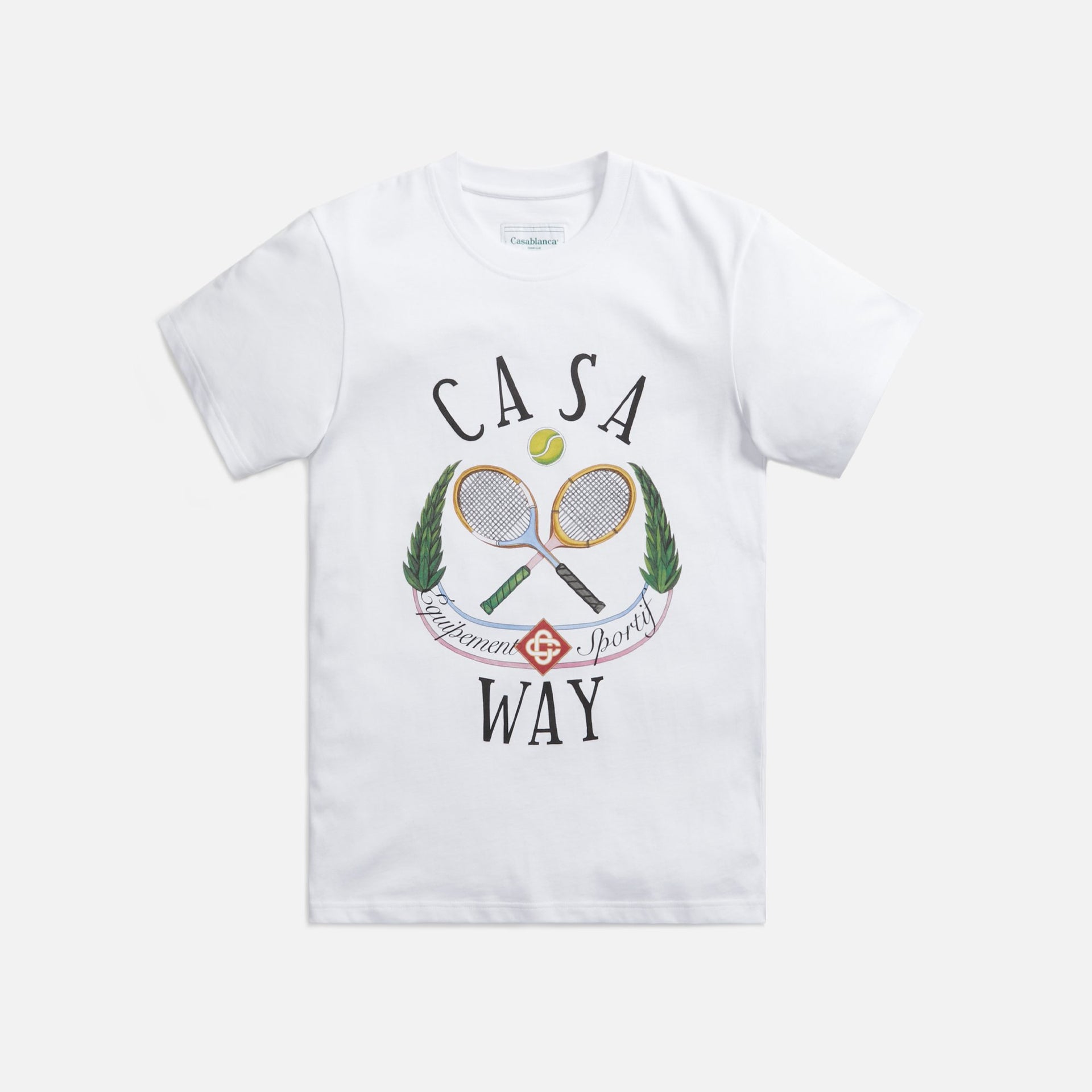 Casablanca Casaway Tennis Printed Tee - White