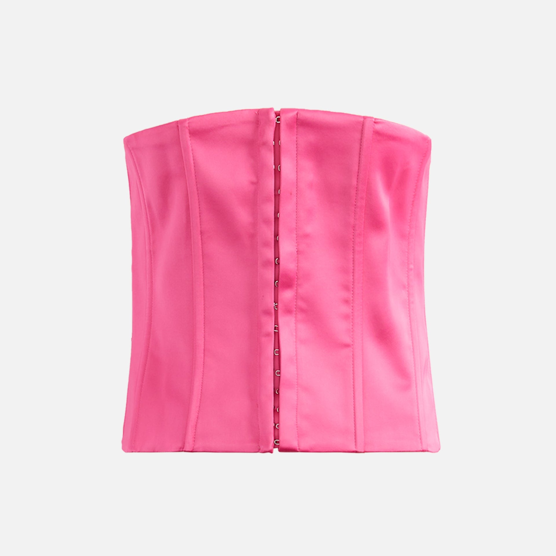 Danielle Guizio Satin Corset - True Pink