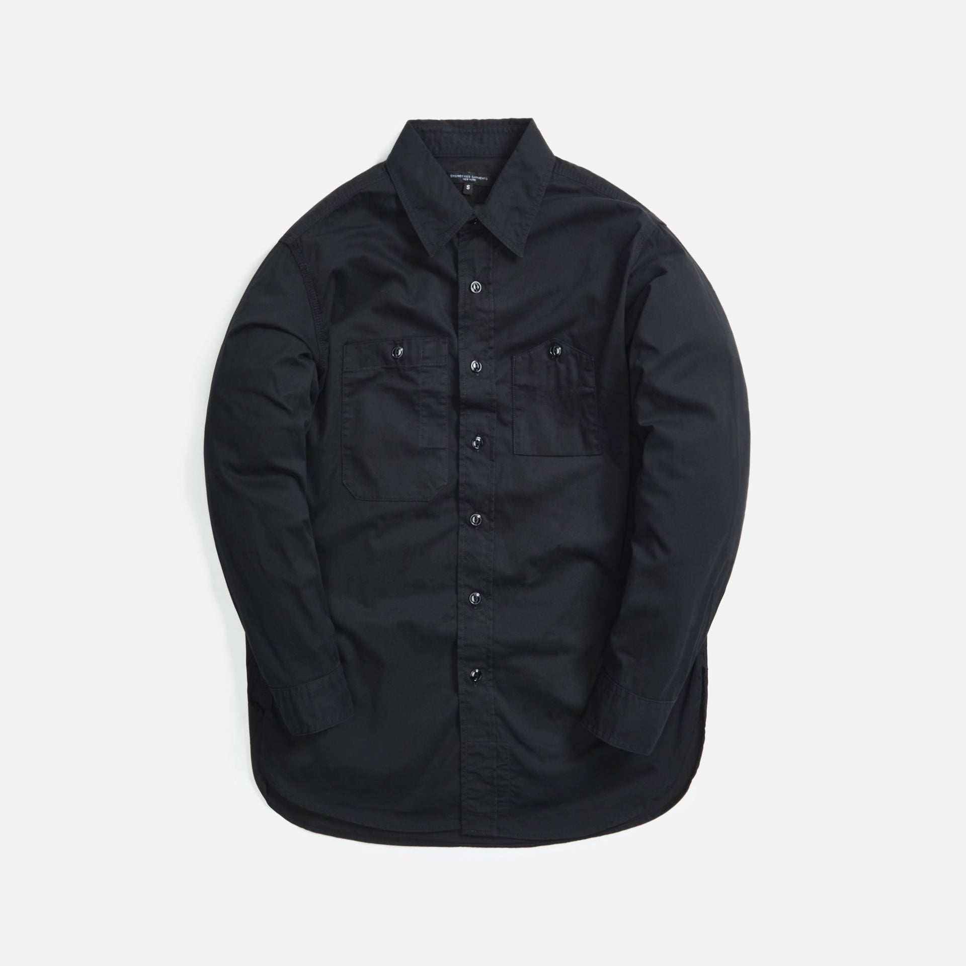 Engineered Garments Work Shirt Cotton Micro Sanded Twill - Black