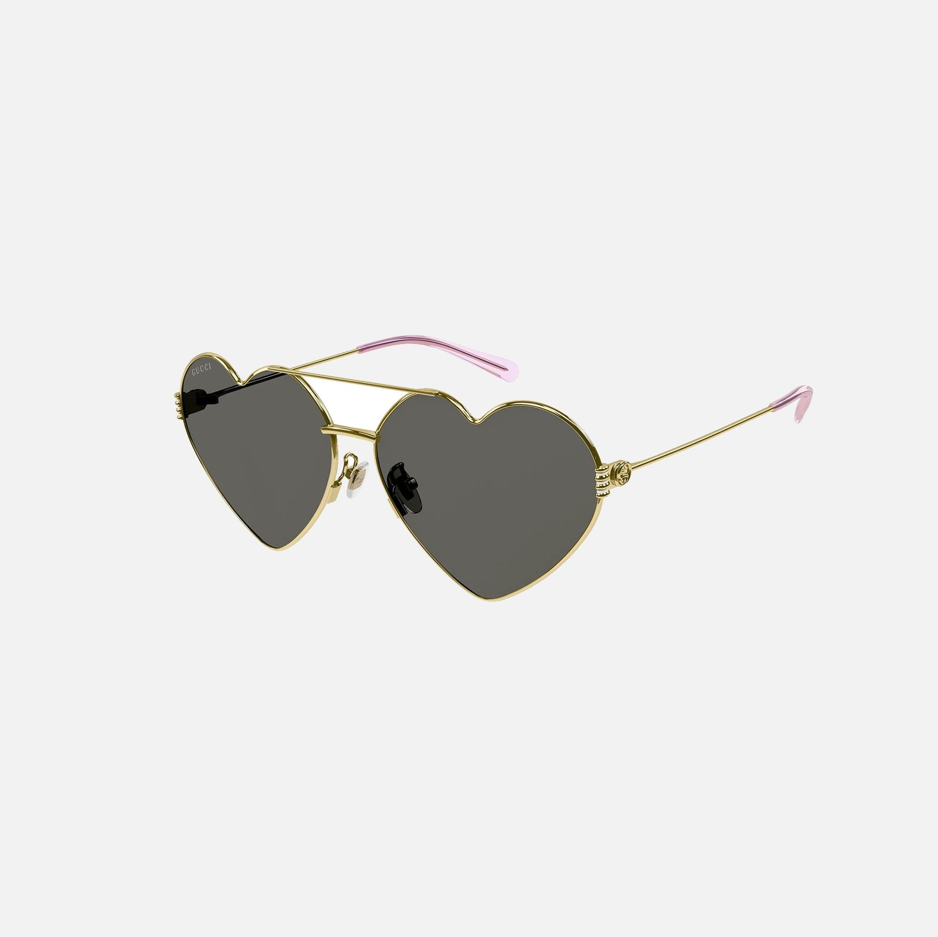 Gucci Metal Heart Aviator Frame - Endura Gold / Grey