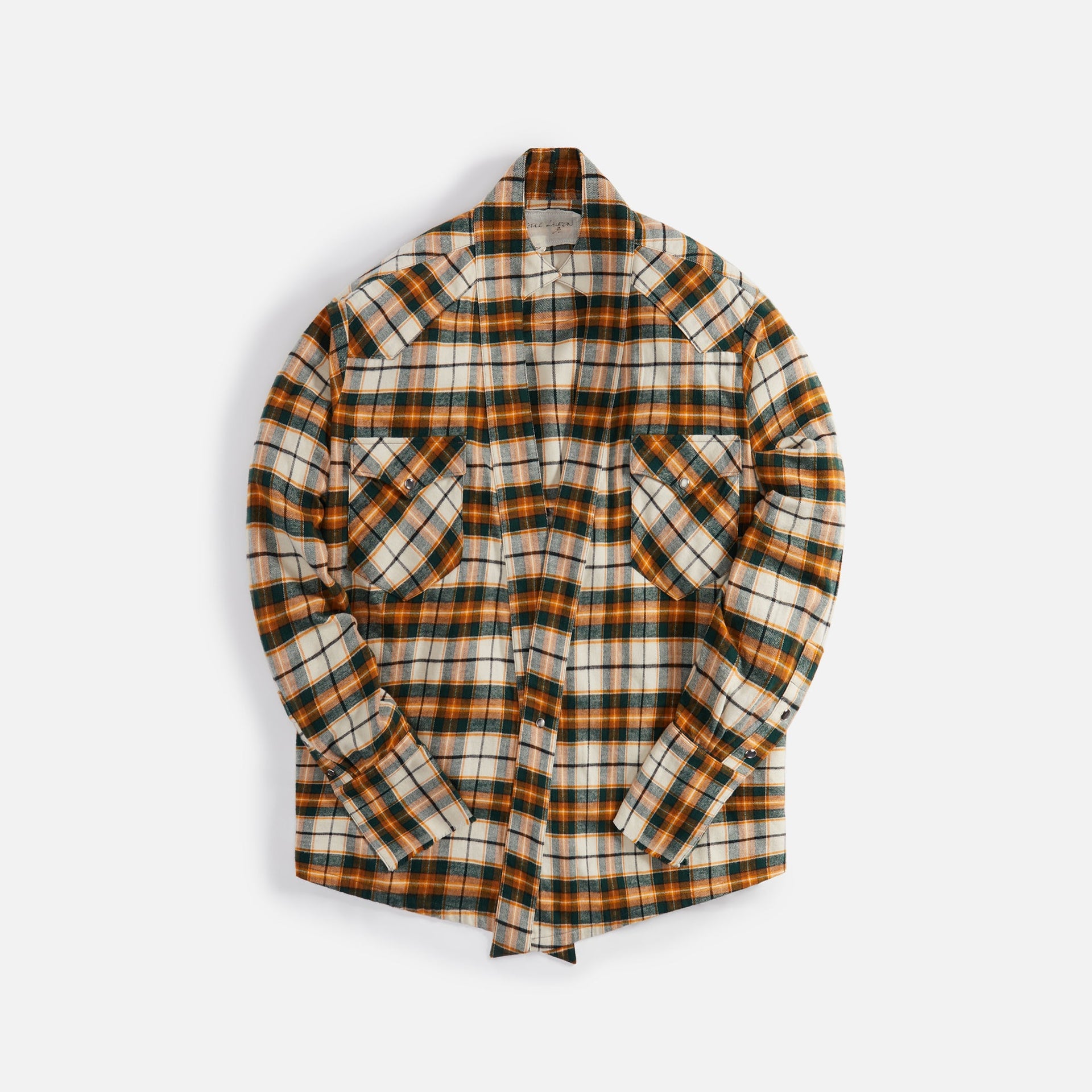 Greg Lauren Western GL1 - Green / Orange Plaid