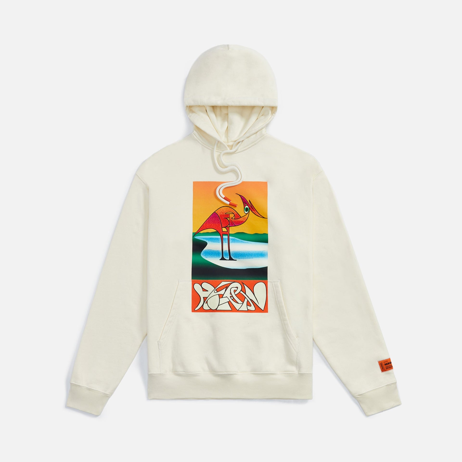 Heron Preston Hoodie Heron Abstract - White Orange