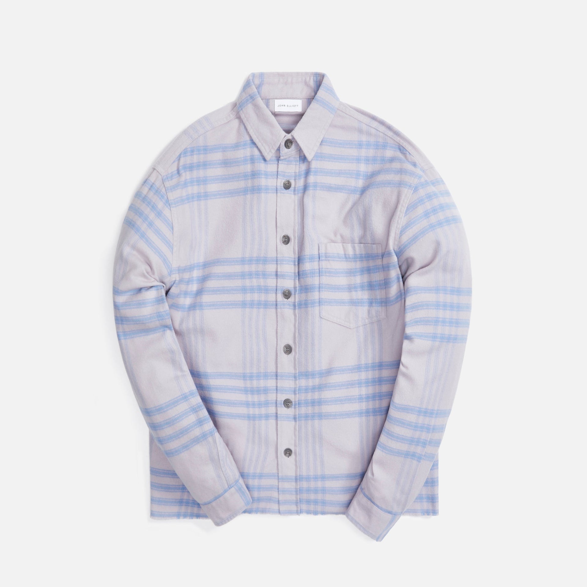 John Elliott Hemi Oversized Shirt - Acai Check