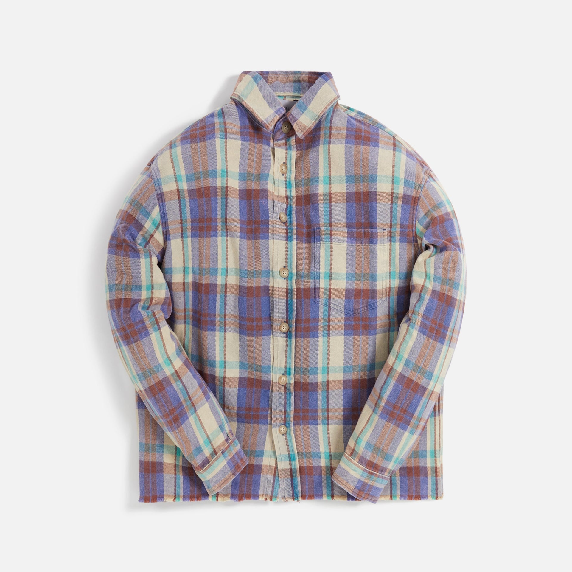John Elliott Hemi Oversized Shirt - Burgundy / Navy
