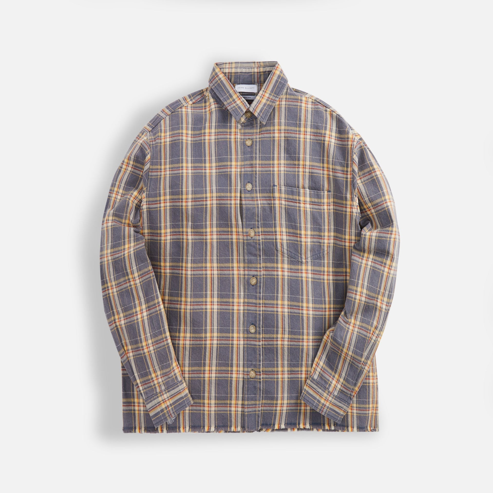 John Elliott Hemi Overshirt - Navy / Yellow