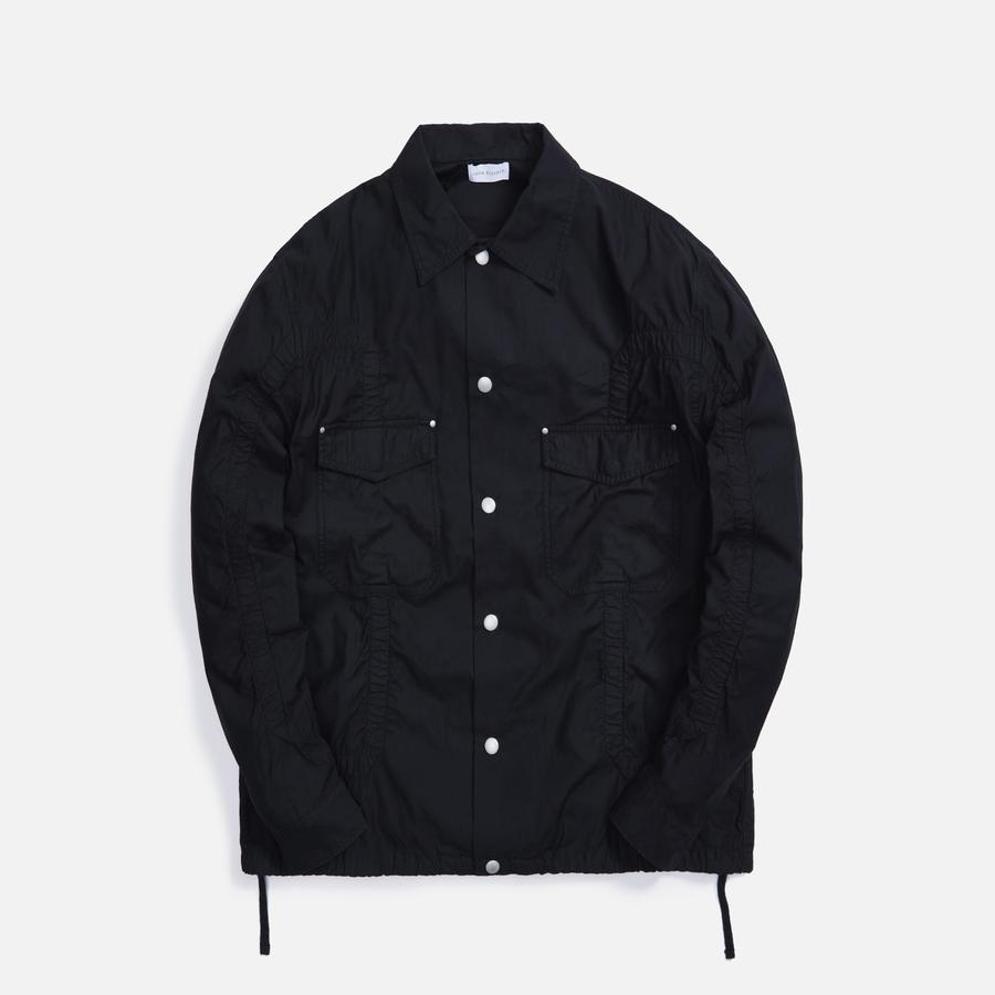 John Elliott Cotton Poplin Frame Snap Overshirt - Black