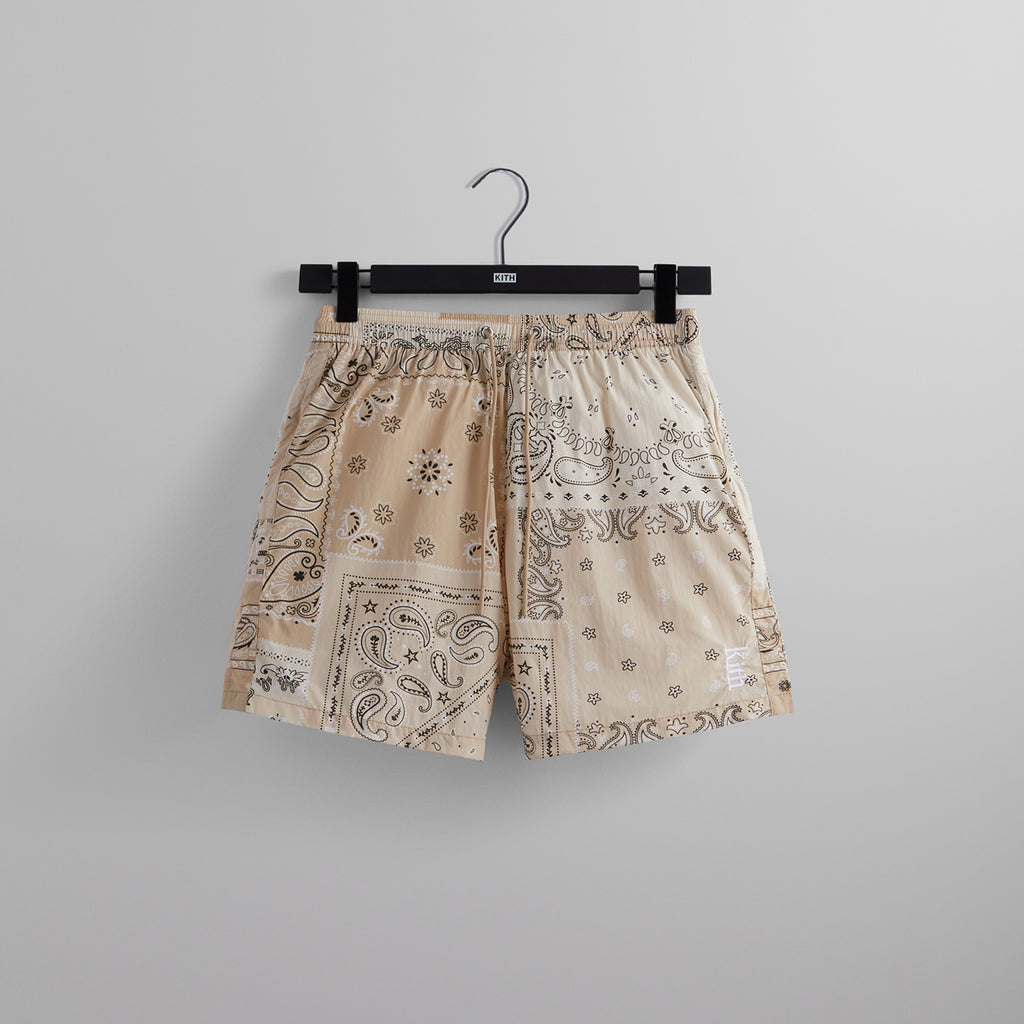 Kith Printed Active Swim Short Deconstructed Bandana - Canvas