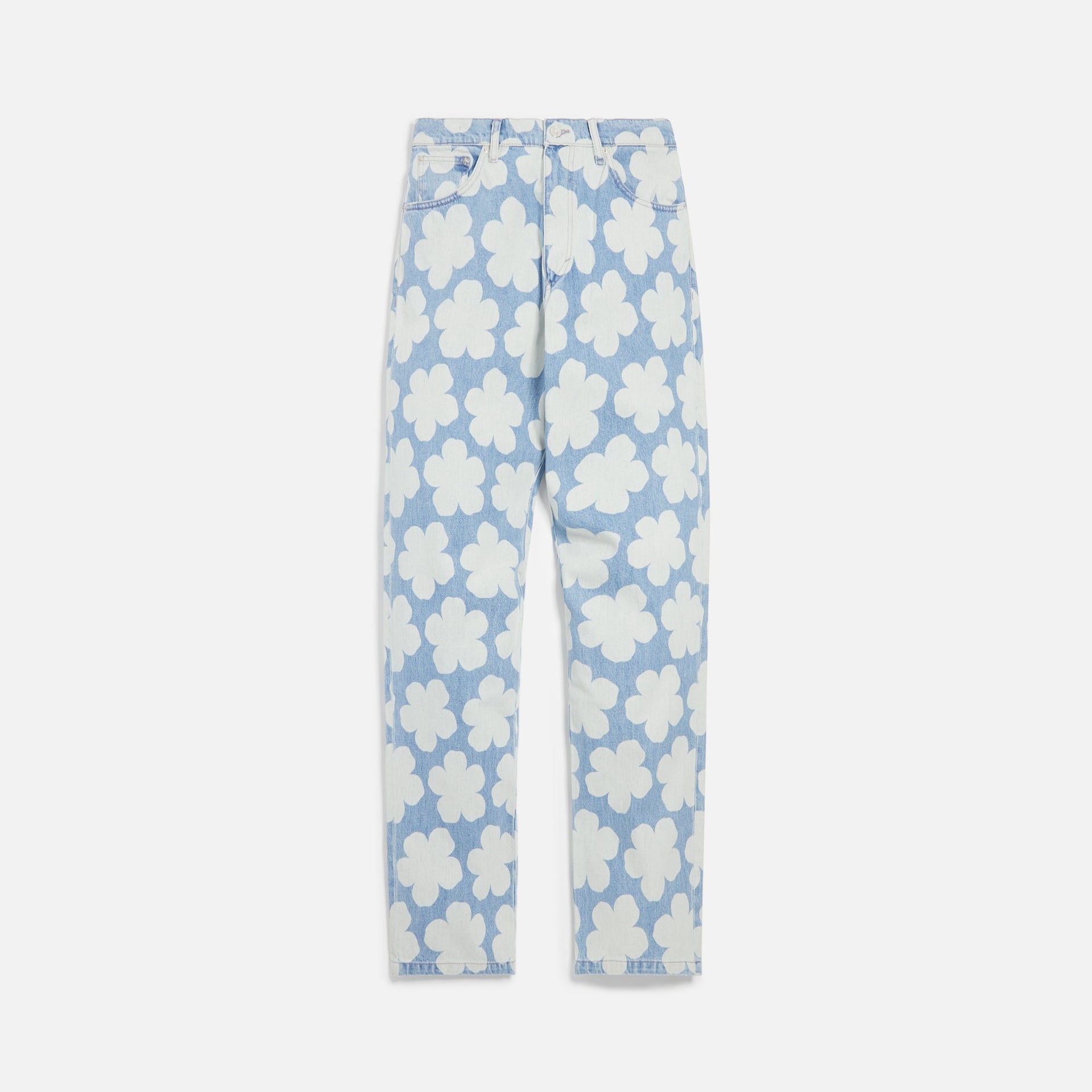 Kenzo Printed Loose Fit Jeans - Sky Blue