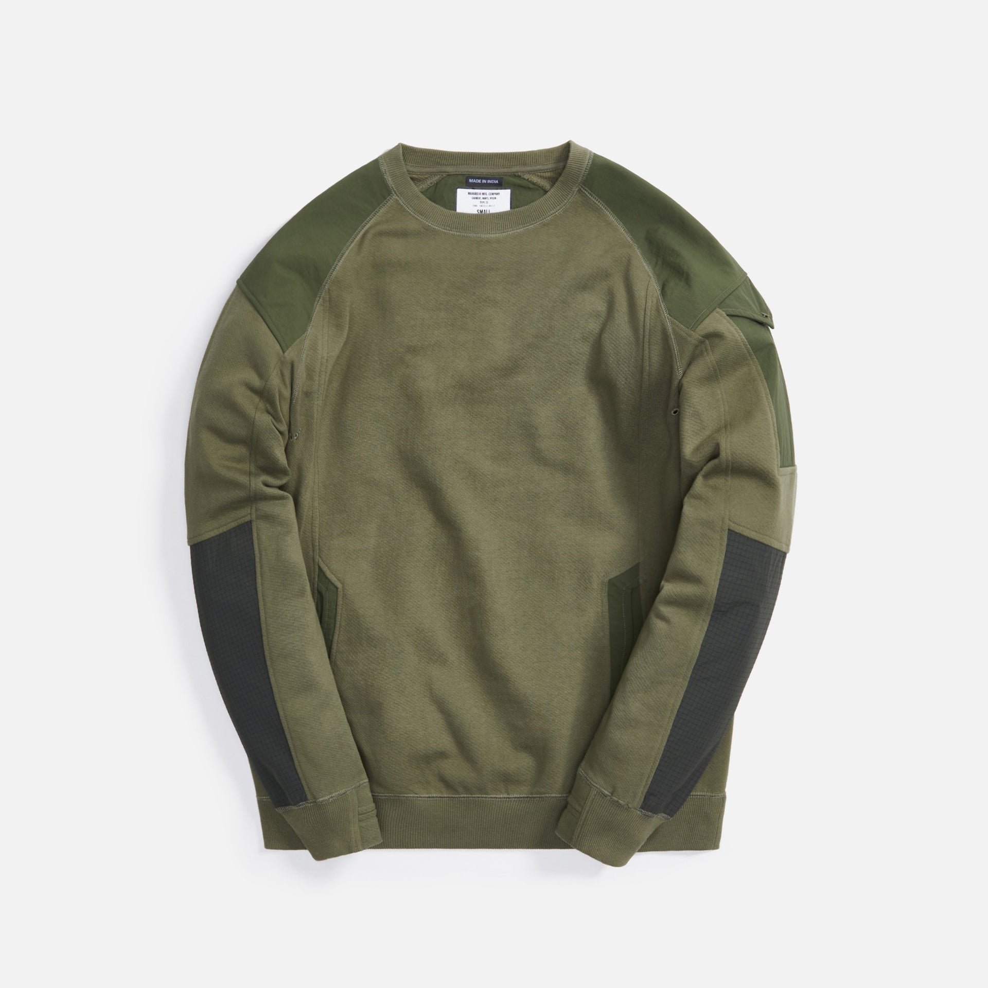 Maharishi Riverine 2.0 Organic Cotton Tech Crew Sweat - Olive